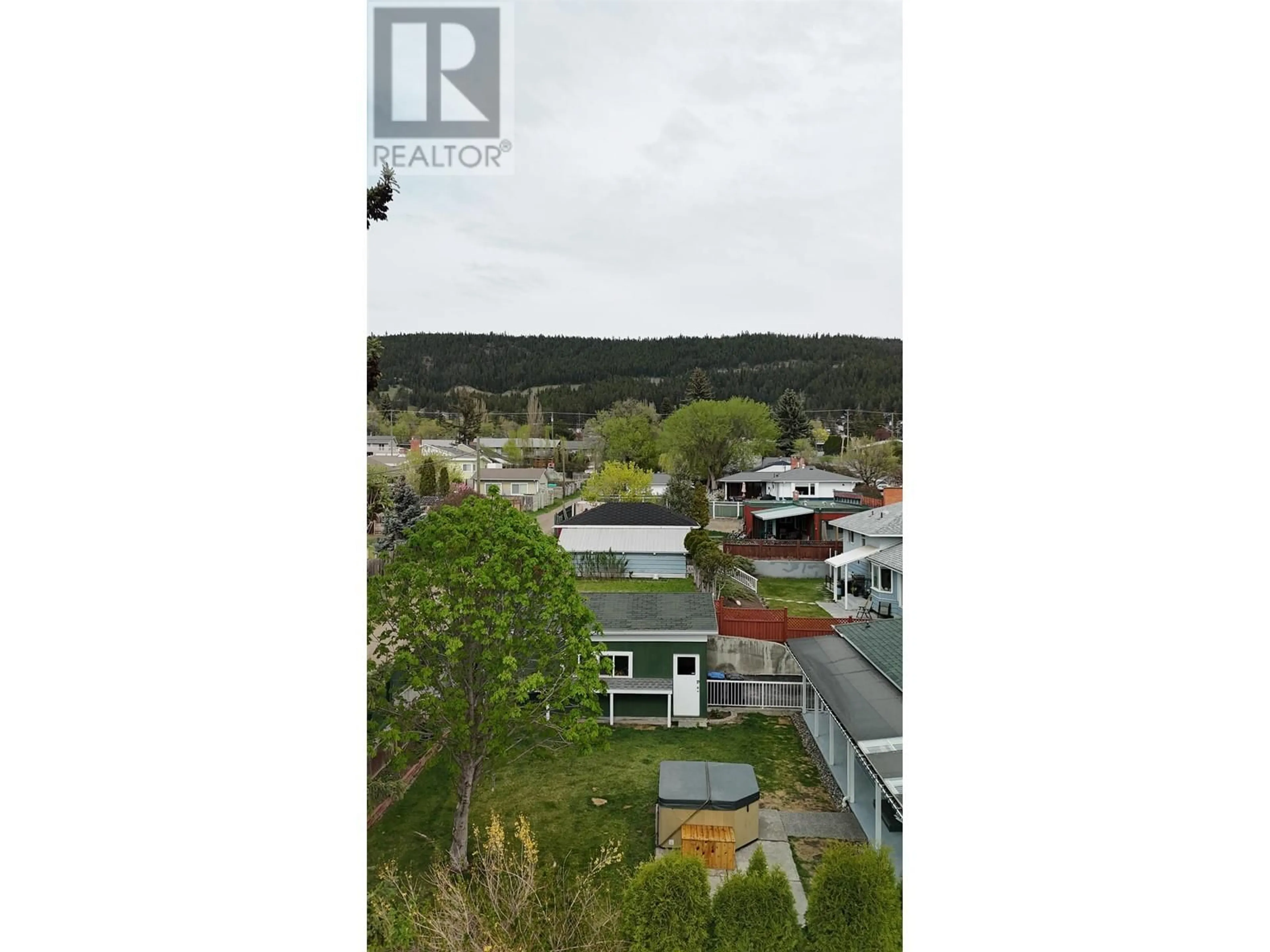 A pic from outside/outdoor area/front of a property/back of a property/a pic from drone, water/lake/river/ocean view for 632 JOHNSON STREET, Williams Lake British Columbia V2G1V1