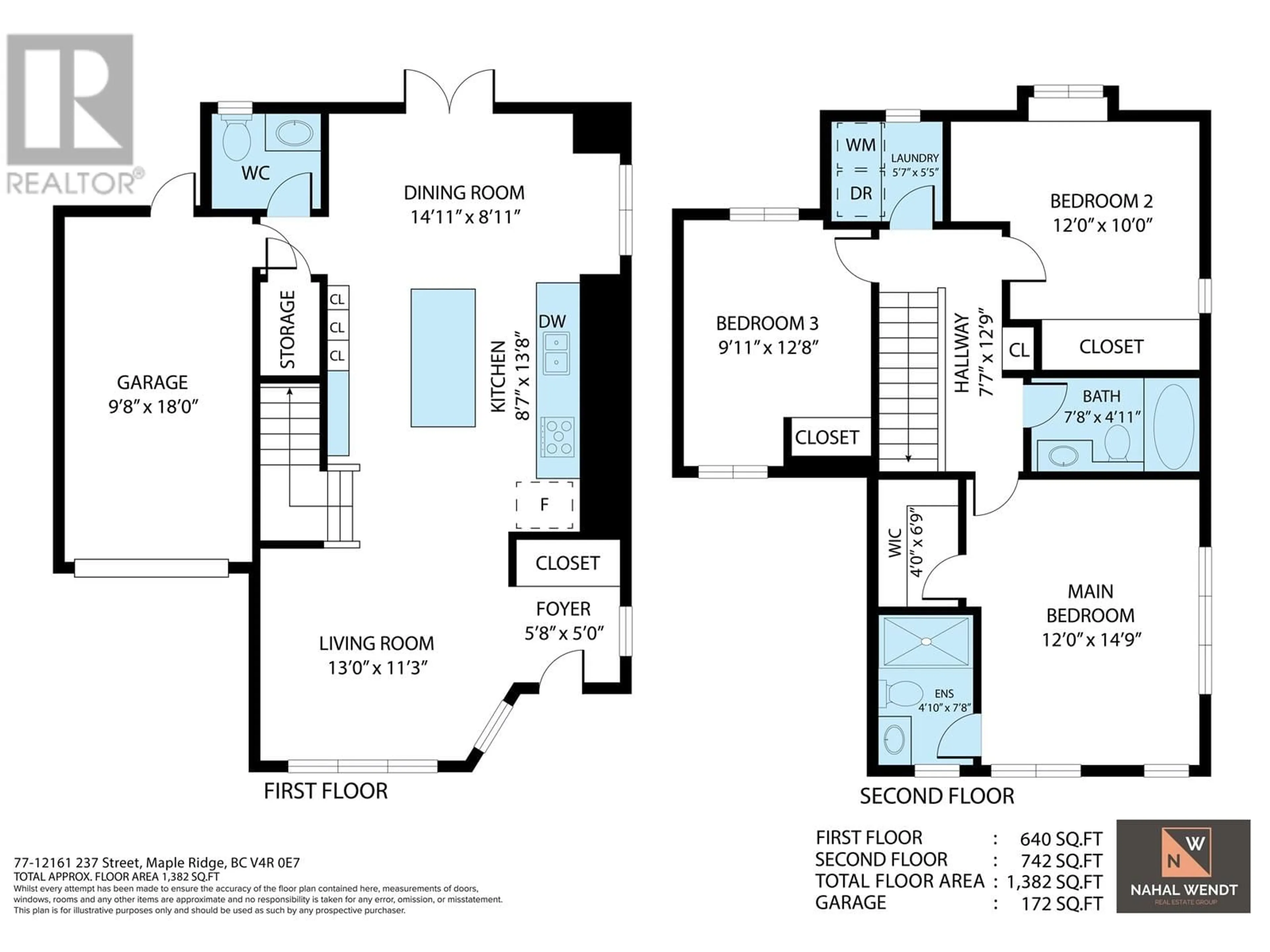 Floor plan for 77 - 12161 237 STREET, Maple Ridge British Columbia V4R0E7