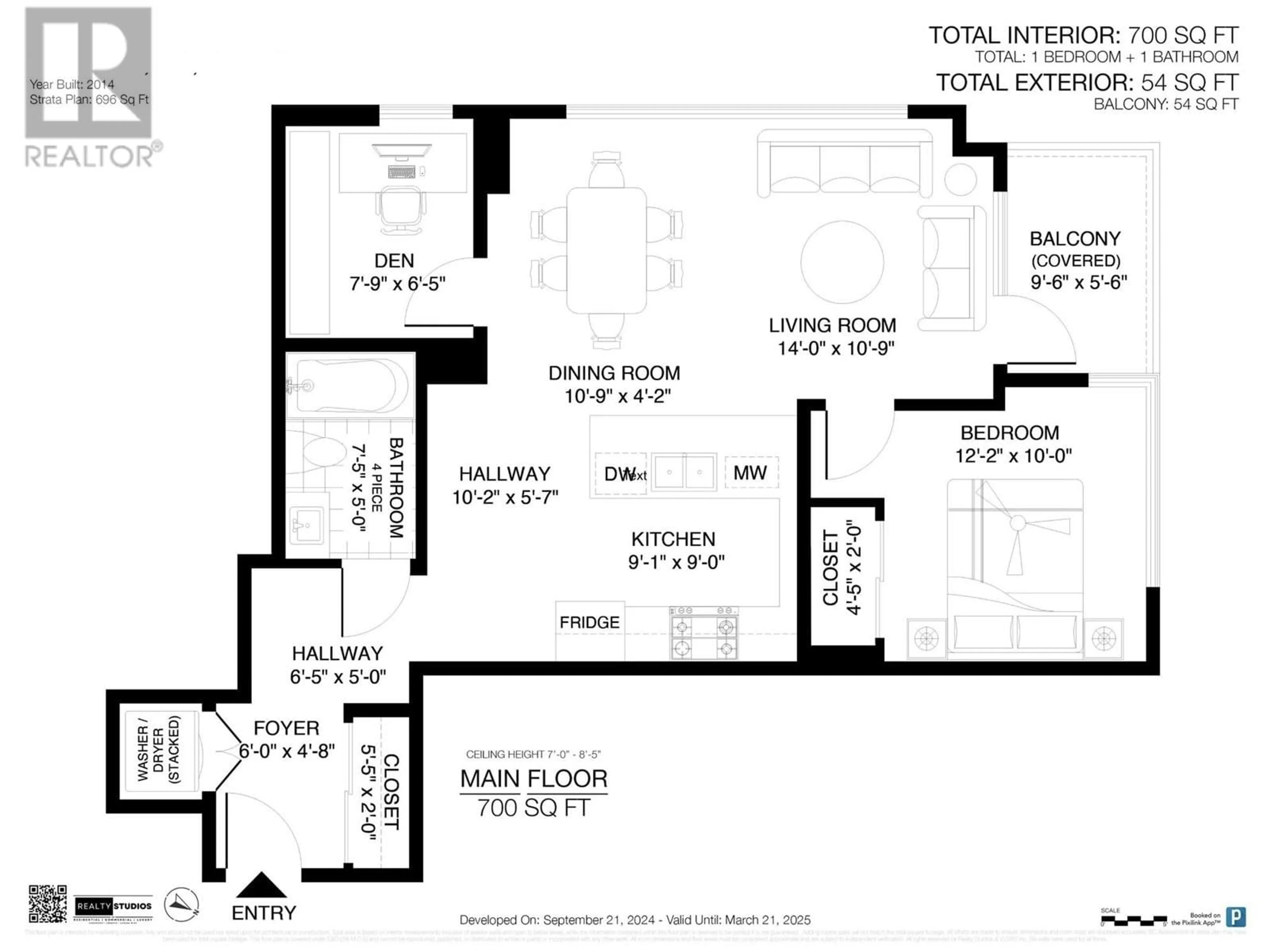 Floor plan for 1709 - 110 SWITCHMEN STREET, Vancouver British Columbia V6A0C6
