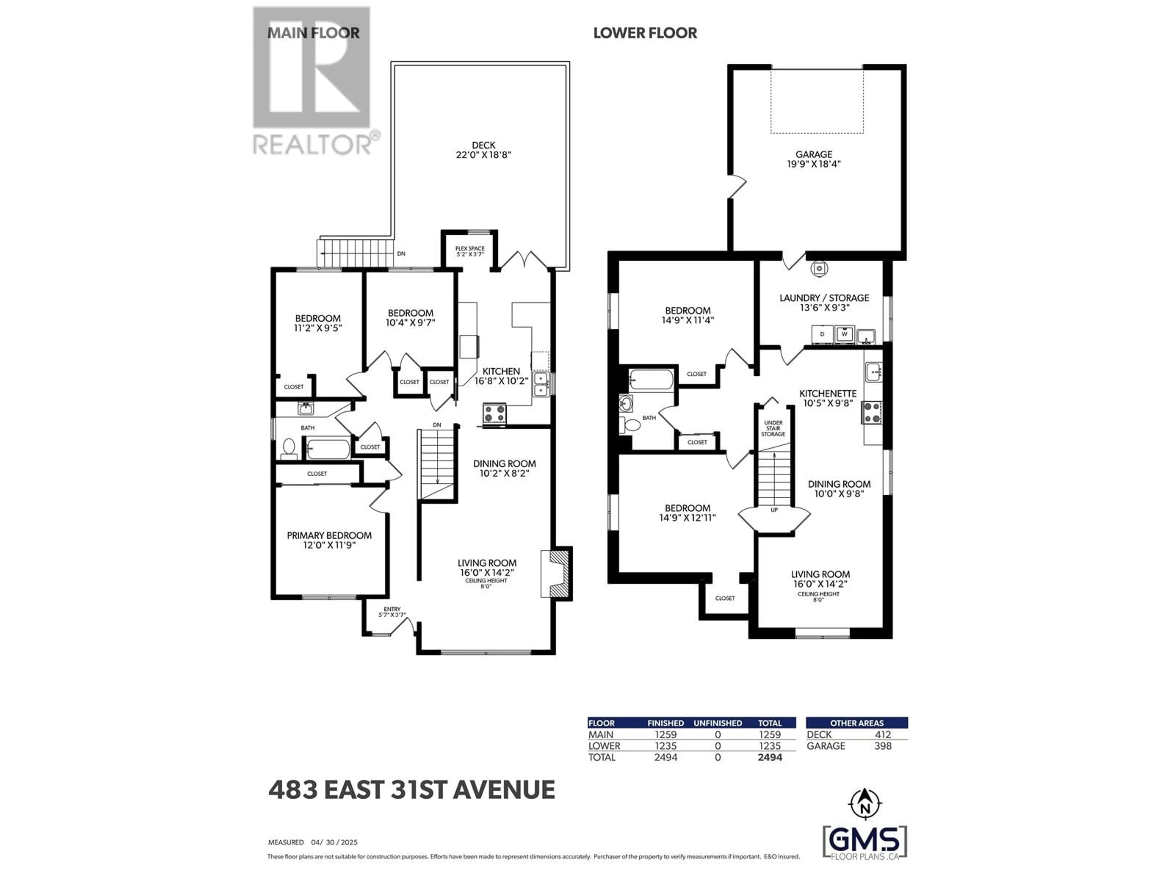 Floor plan for 483 31ST AVENUE, Vancouver British Columbia V5V2W6