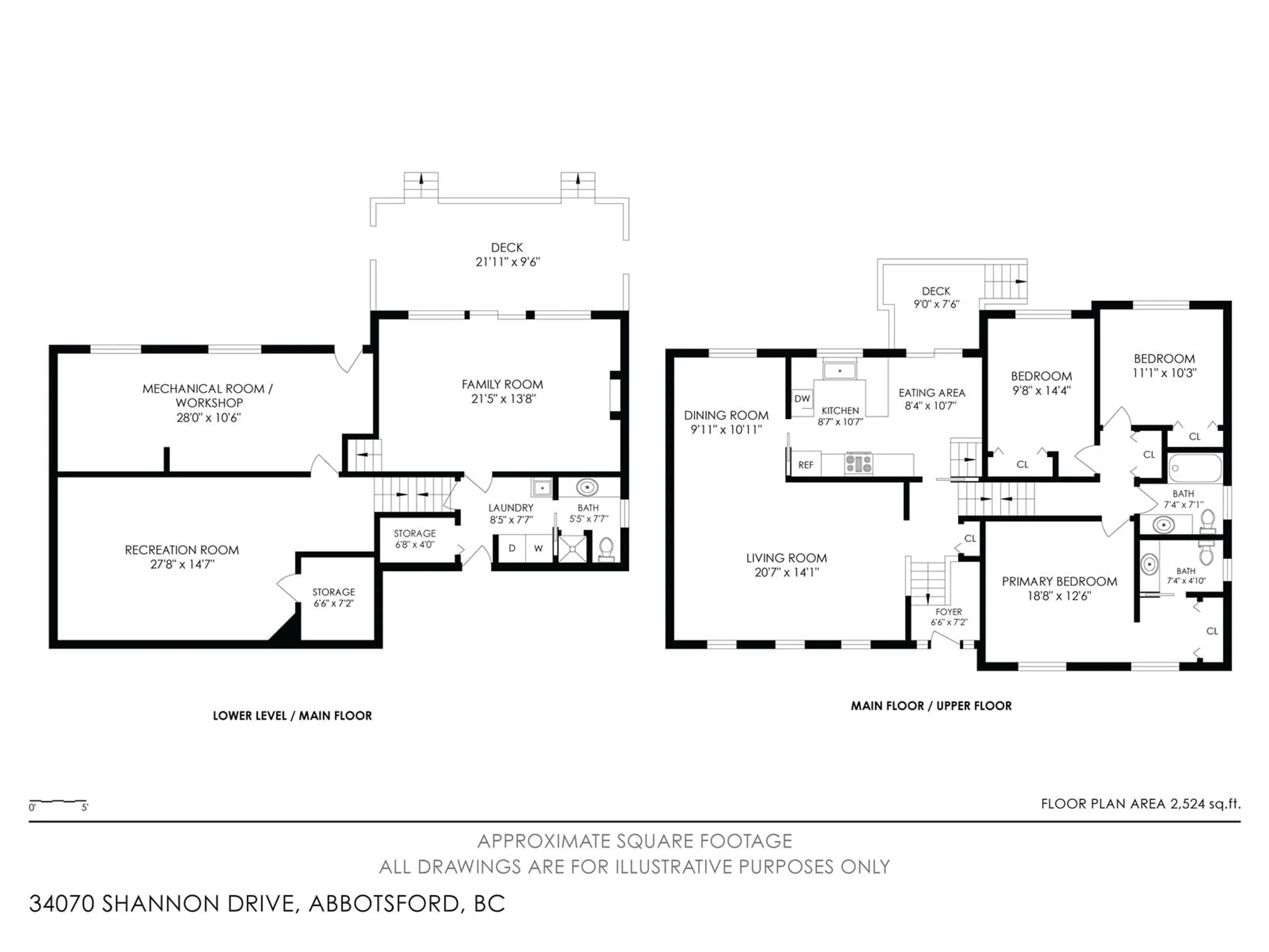 Floor plan for 34070 SHANNON, Abbotsford British Columbia V2S5C8