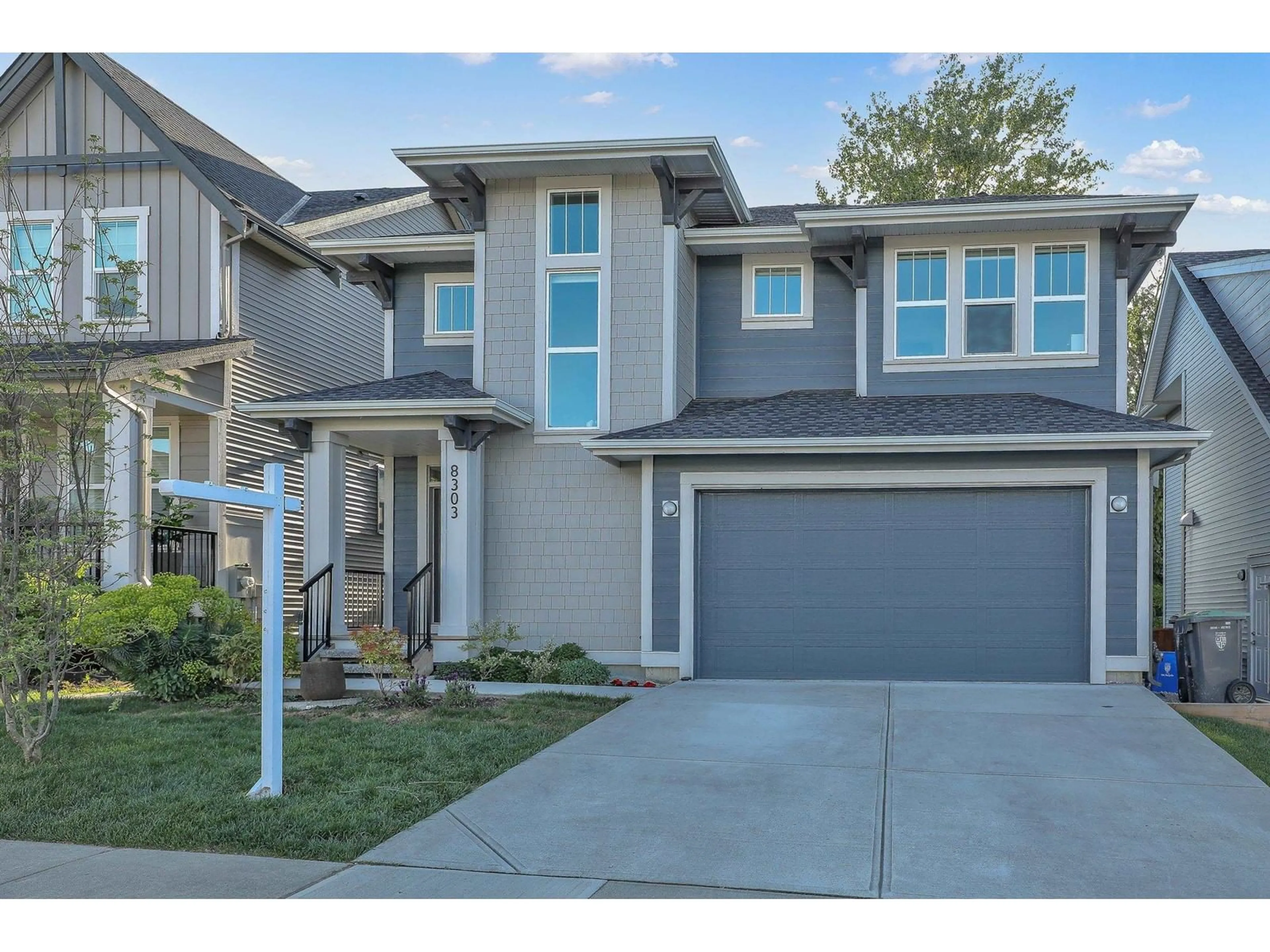 Home with vinyl exterior material, street for 8303 203A, Langley British Columbia V2Y0Y8
