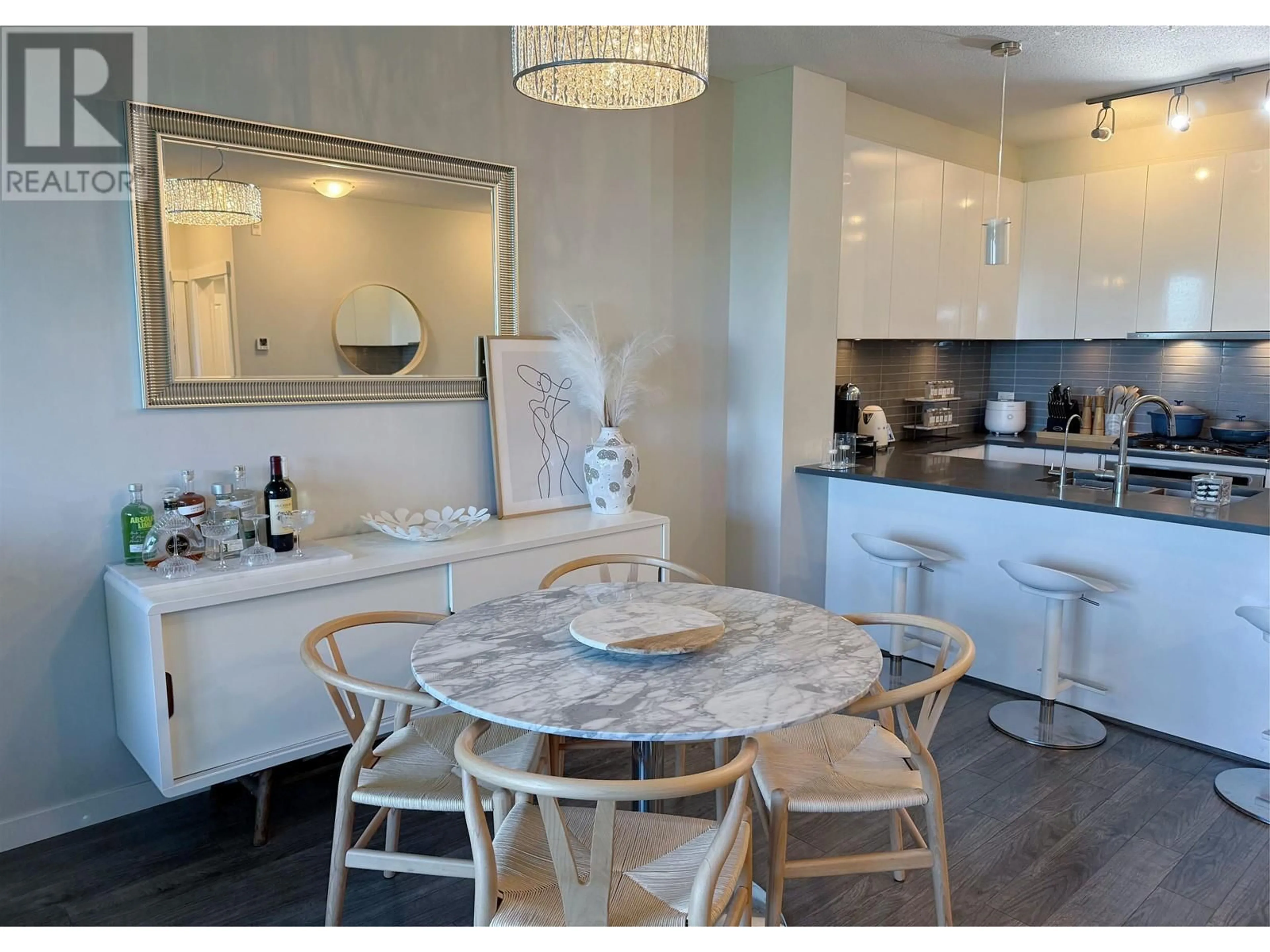 Contemporary kitchen, ceramic/tile floor for 303 - 9399 ALEXANDRA ROAD, Richmond British Columbia V6X0L7