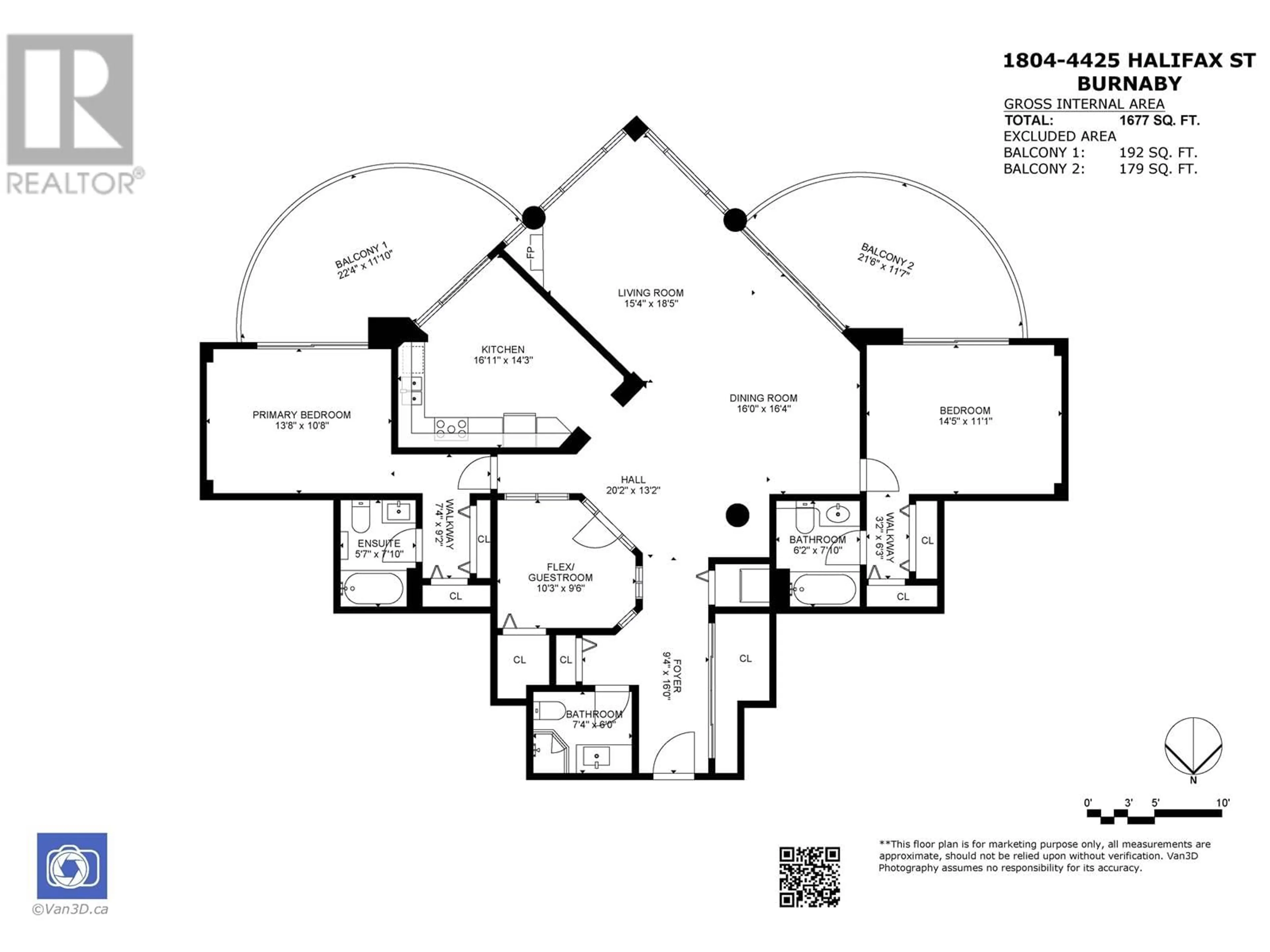Floor plan for 1804 - 4425 HALIFAX STREET, Burnaby British Columbia V5C6P2