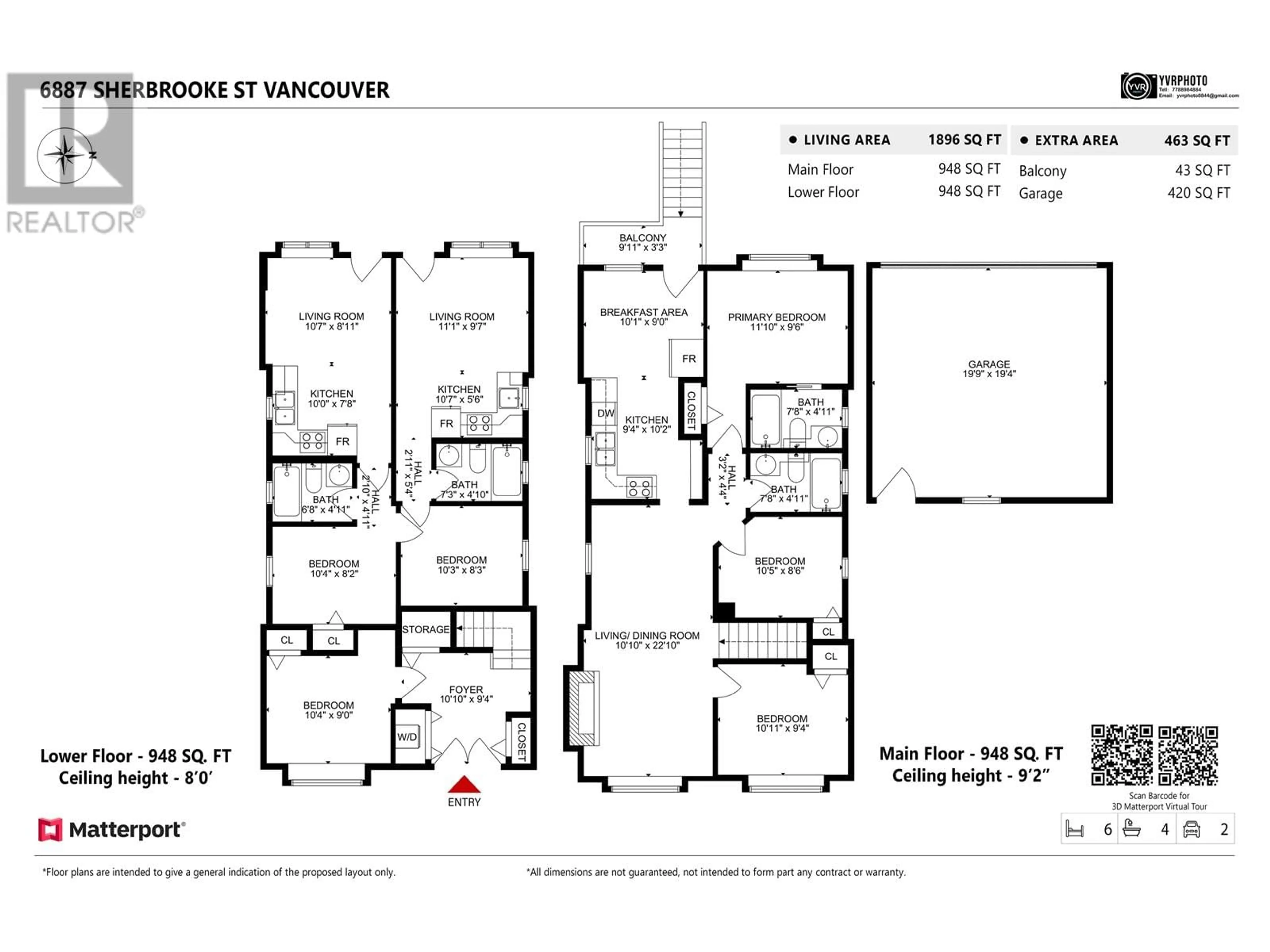 Floor plan for 6887 SHERBROOKE STREET, Vancouver British Columbia V5X4C9