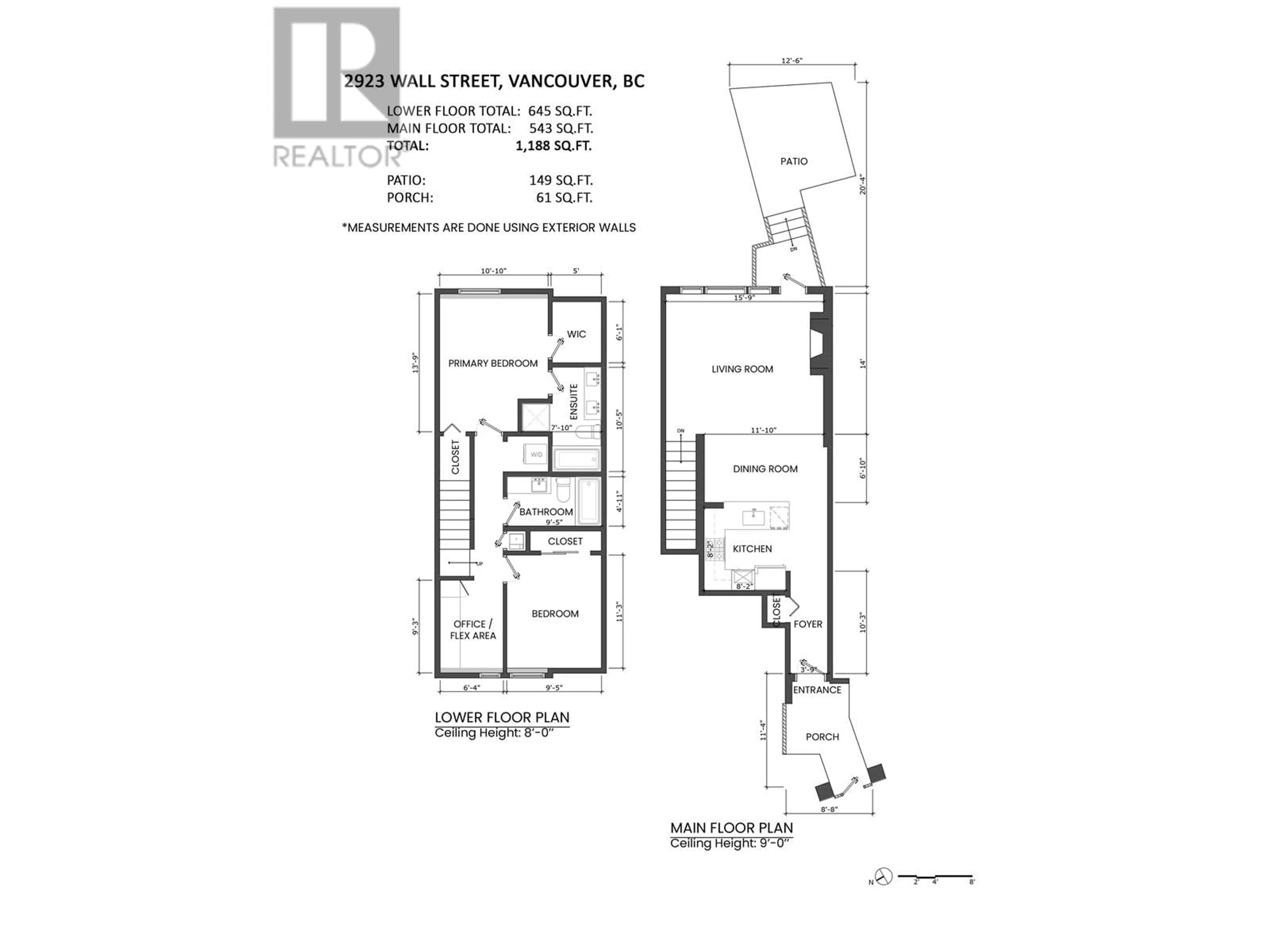 Floor plan for 2923 WALL STREET, Vancouver British Columbia V5K0A6