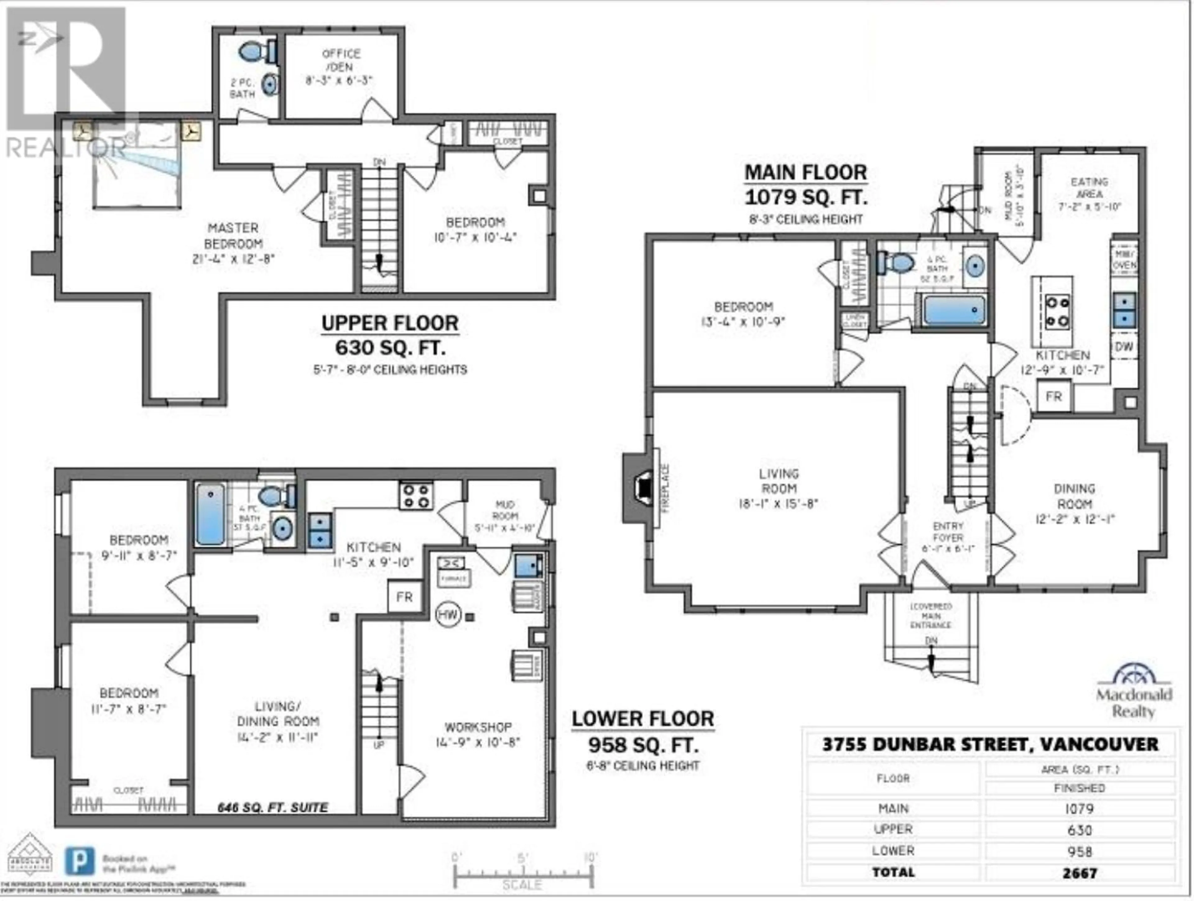 Floor plan for 3755 DUNBAR STREET, Vancouver British Columbia V6S2C8