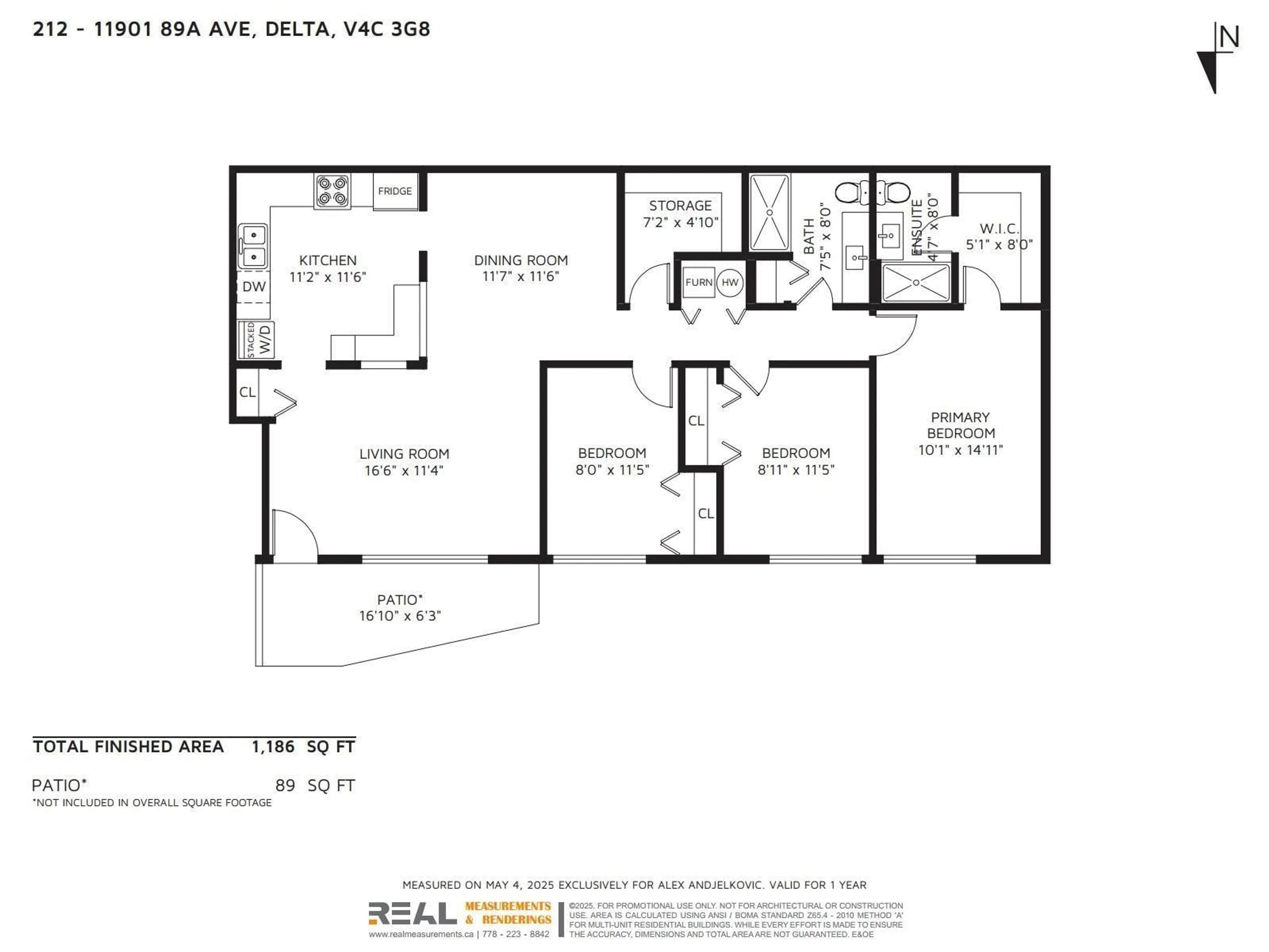 Floor plan for 212 - 11901 89A, Delta British Columbia V4C3G8