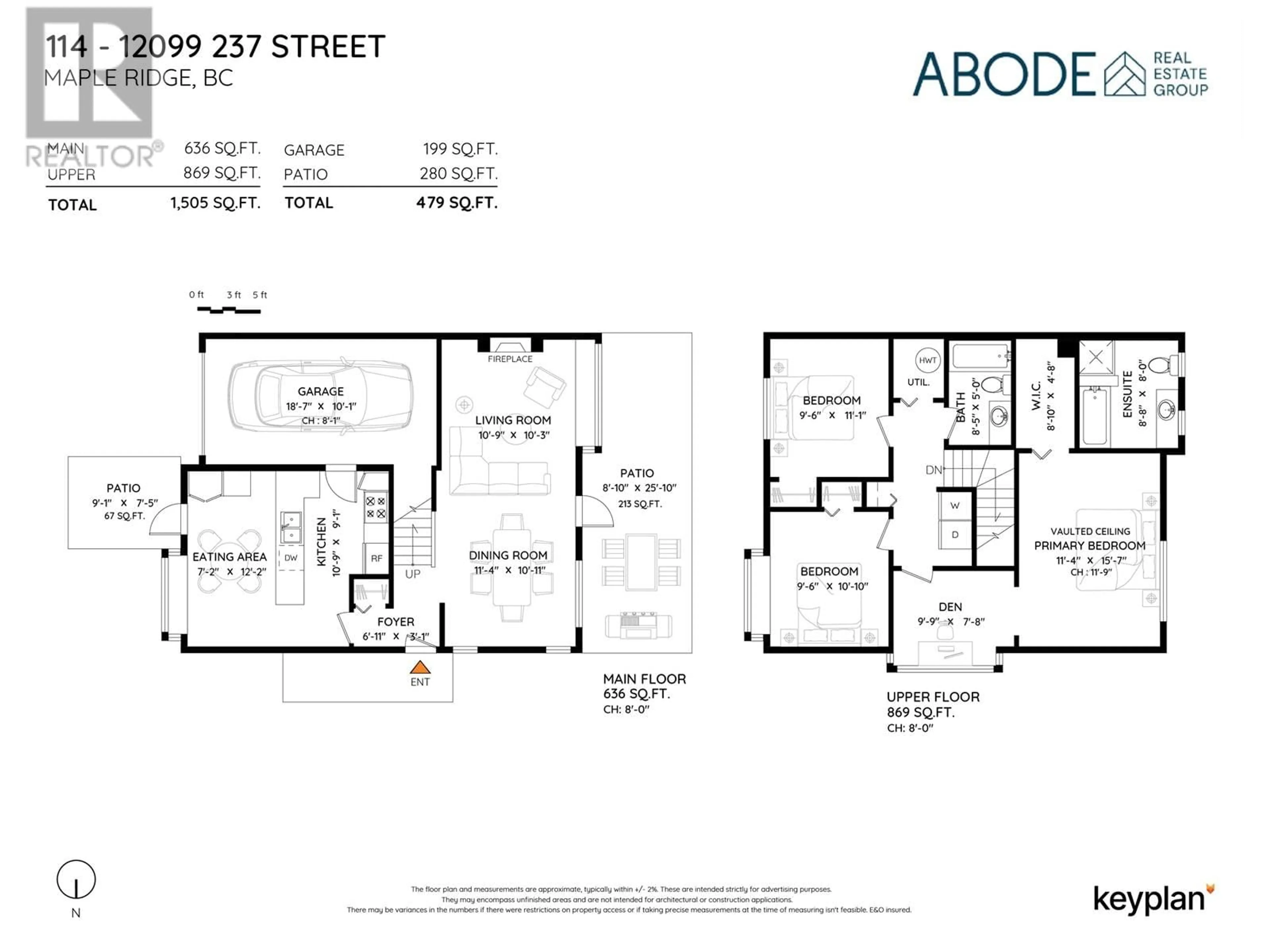 Floor plan for 114 - 12099 237 STREET, Maple Ridge British Columbia V4R2C3