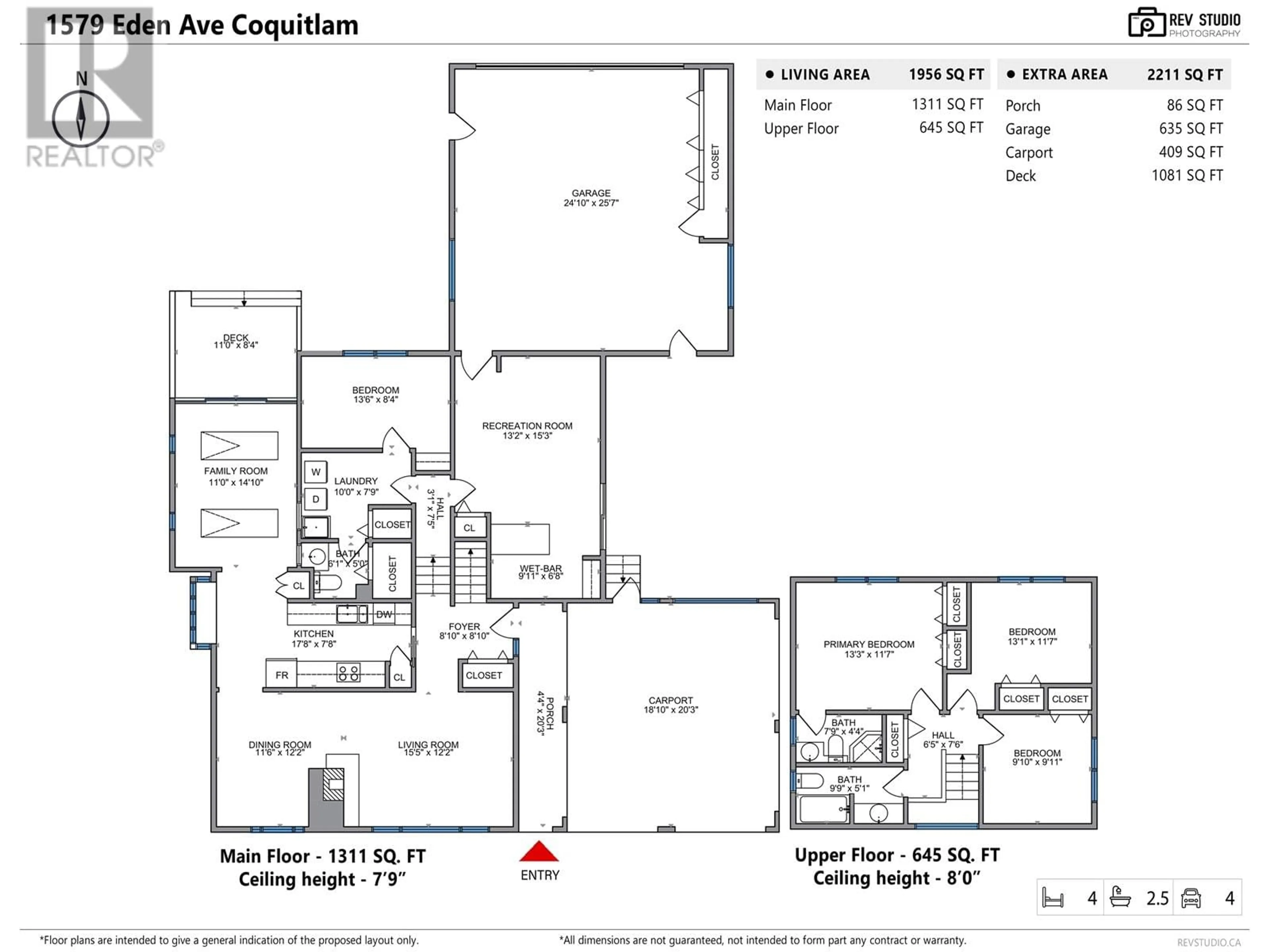 Floor plan for 1579 EDEN AVENUE, Coquitlam British Columbia V3J2R2