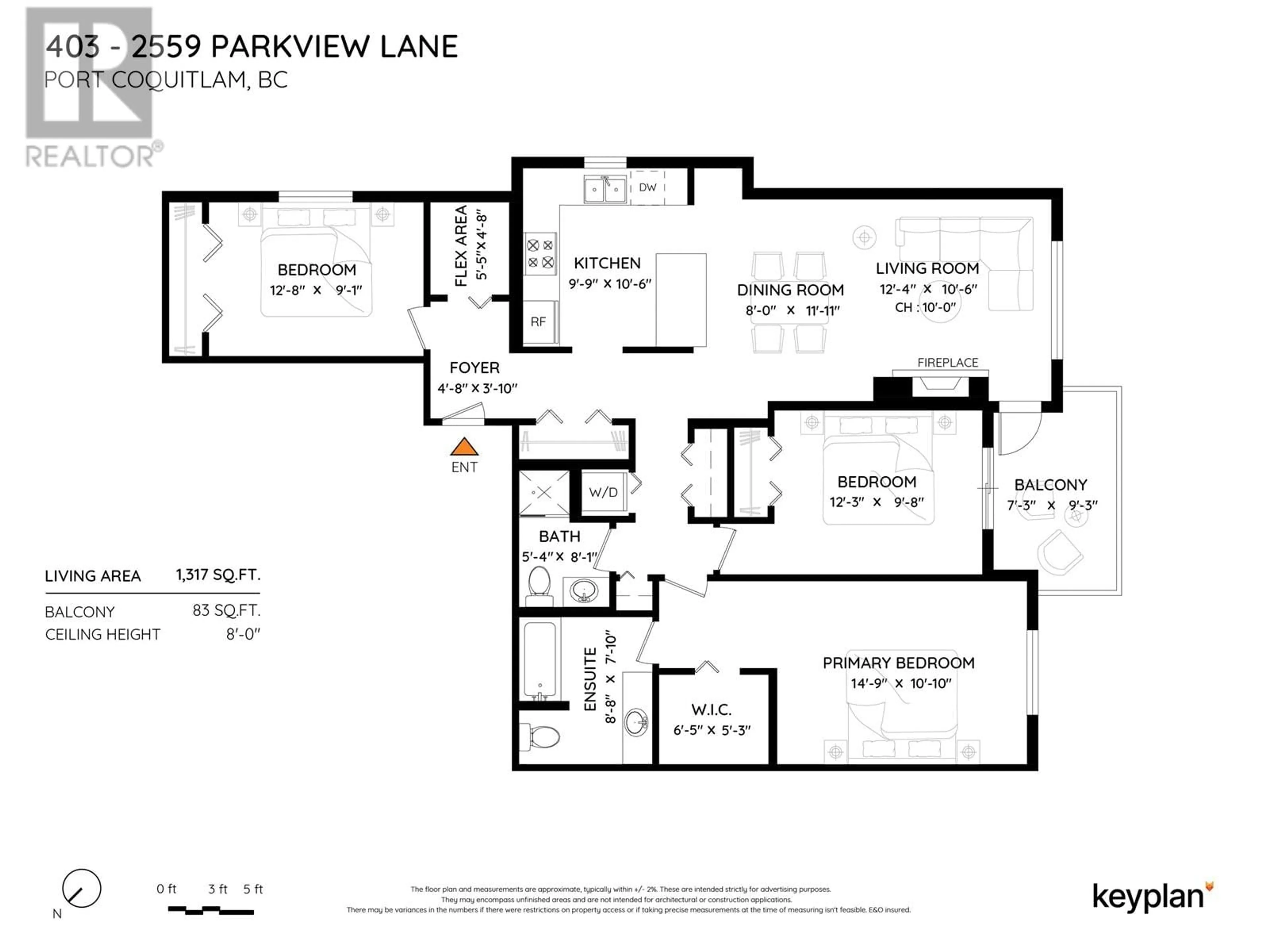 Floor plan for 403 - 2559 PARKVIEW LANE, Port Coquitlam British Columbia V3C6M1
