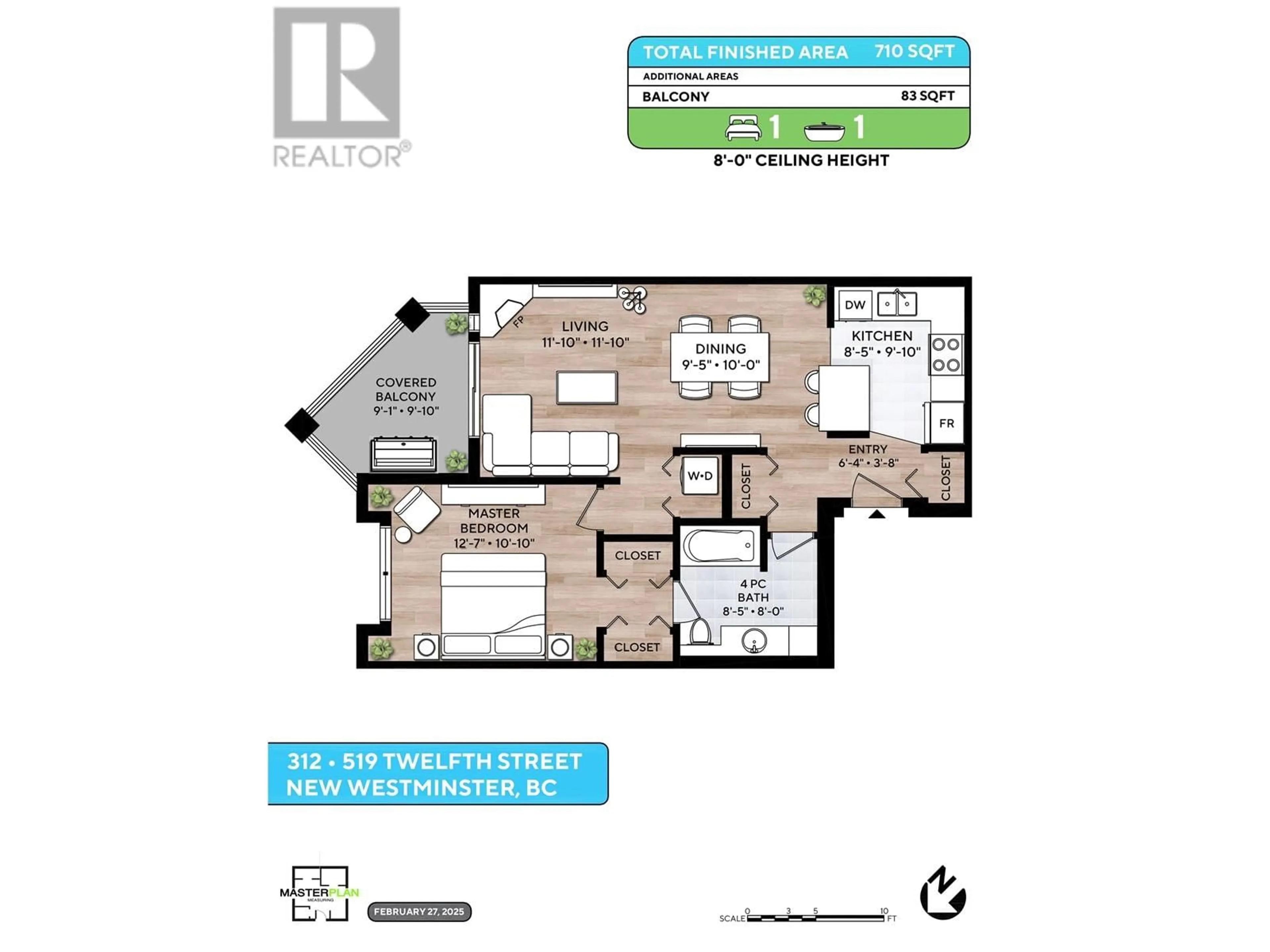 Floor plan for 312 - 519 TWELFTH STREET, New Westminster British Columbia V3M6V9