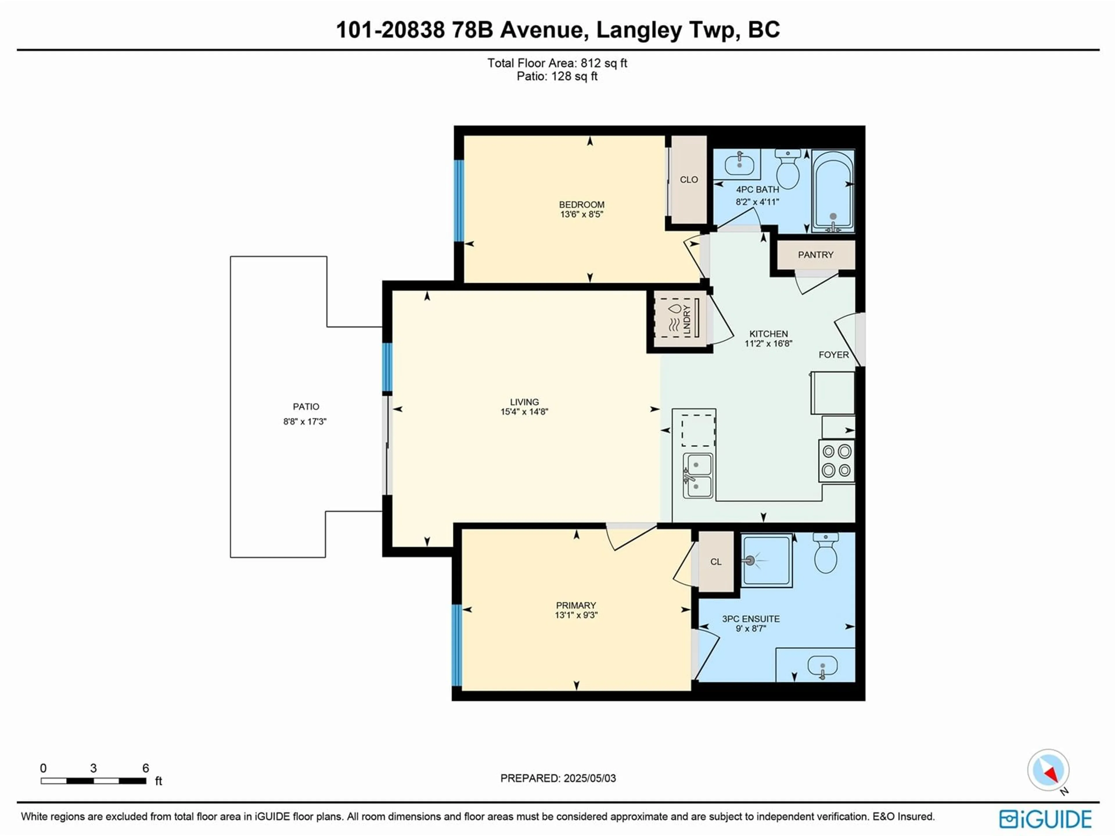Floor plan for A101 - 20838 78B, Langley British Columbia V2Y1X1
