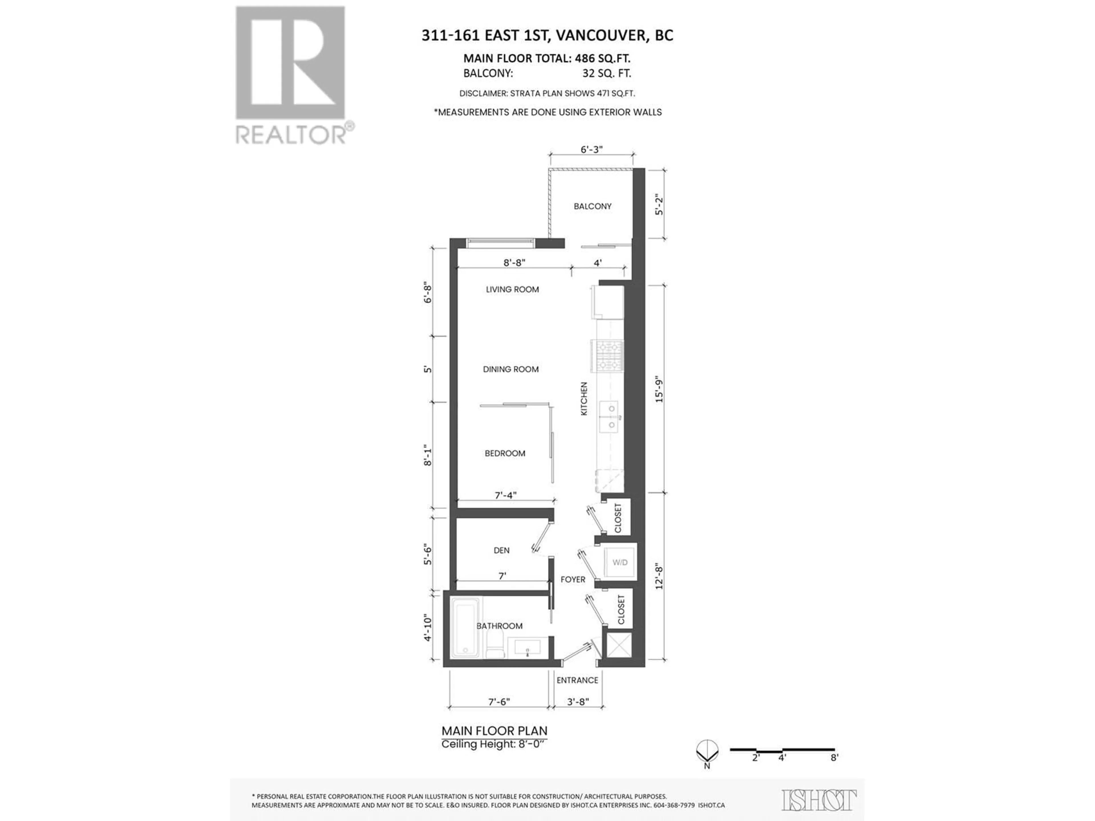 Floor plan for 311 - 161 1ST AVENUE, Vancouver British Columbia V6A0G1