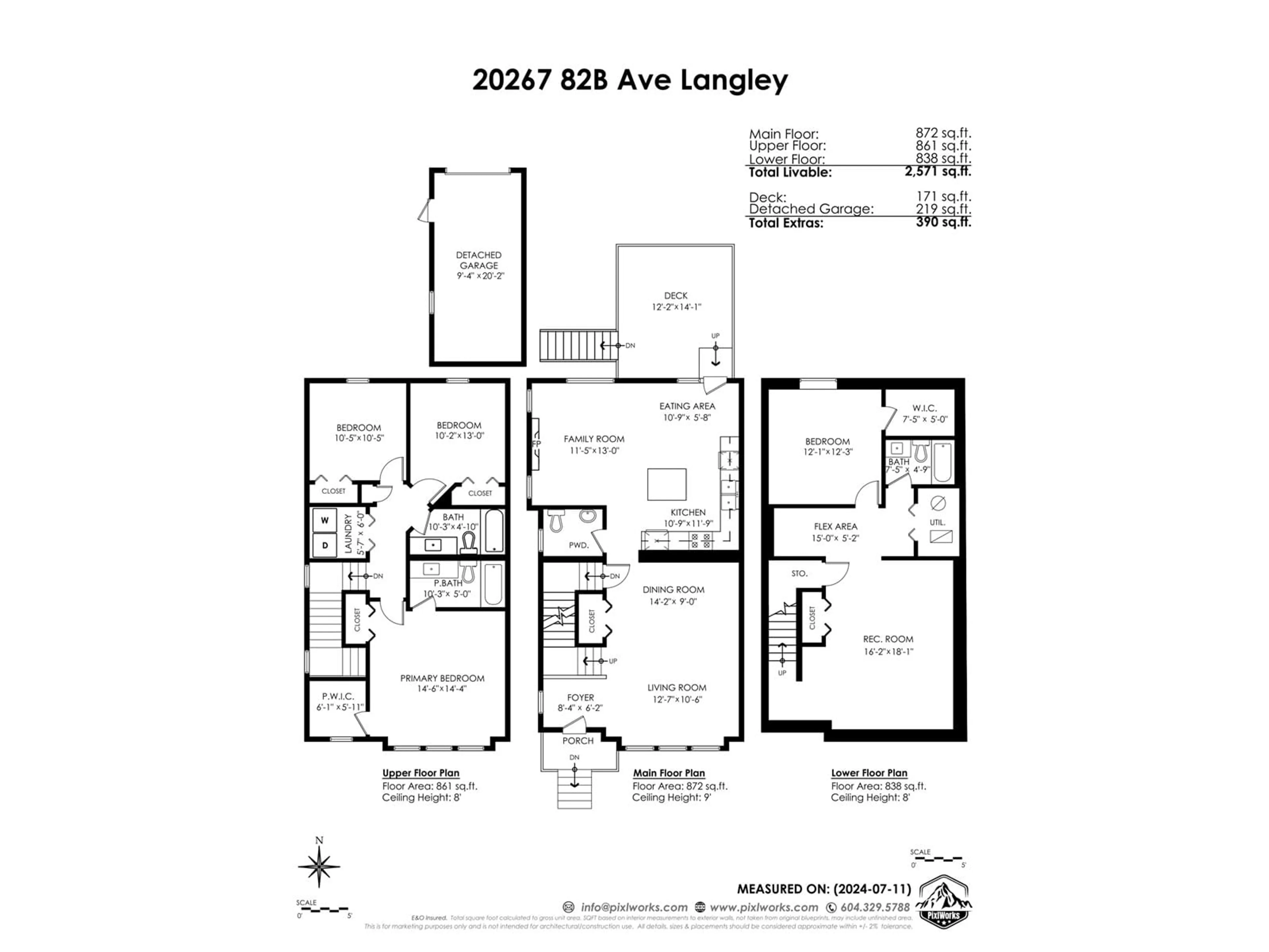 Floor plan for 20267 82B, Langley British Columbia V2Y0Y8