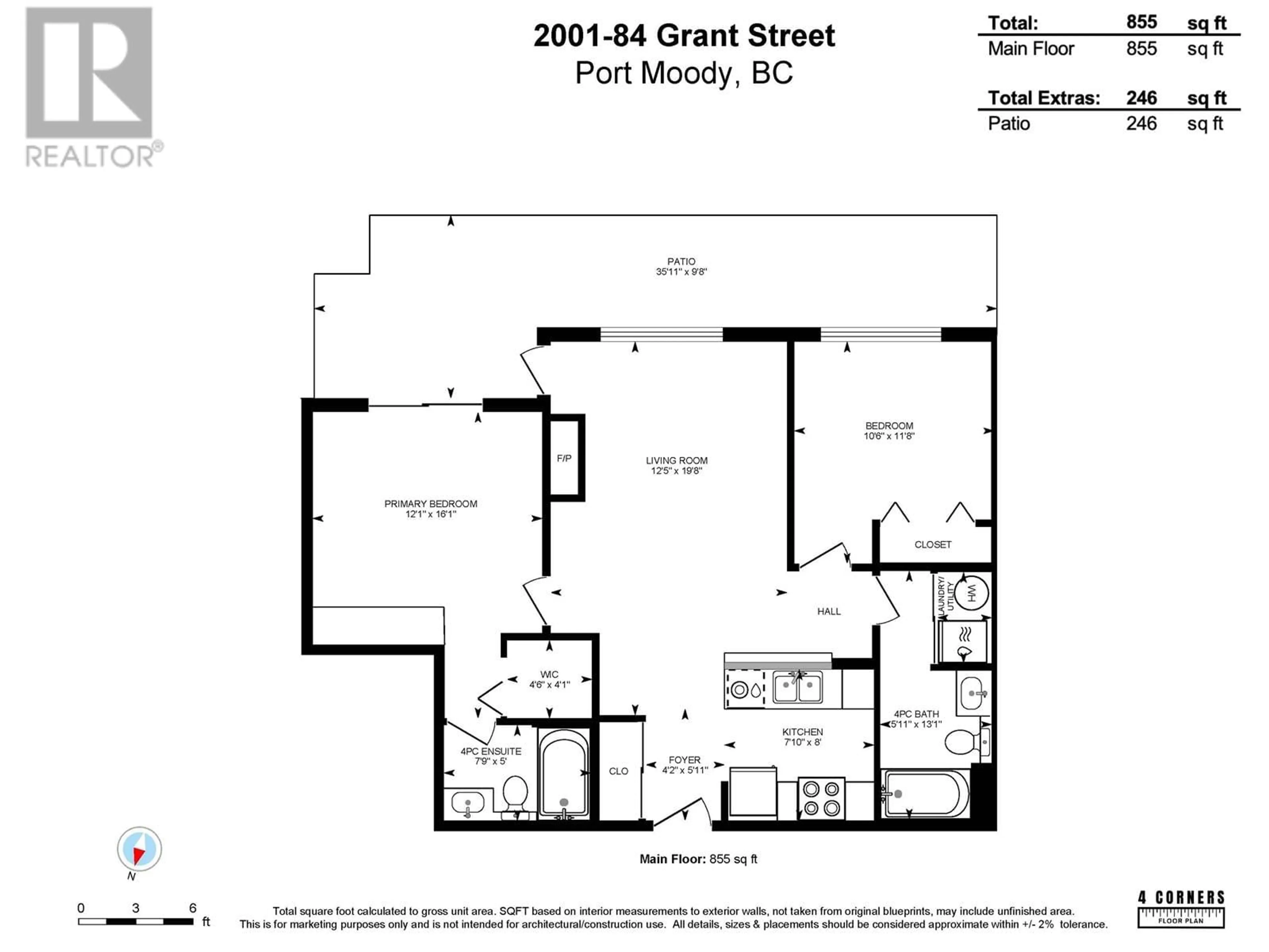 Floor plan for 2001 - 84 GRANT STREET, Port Moody British Columbia V3H0B5