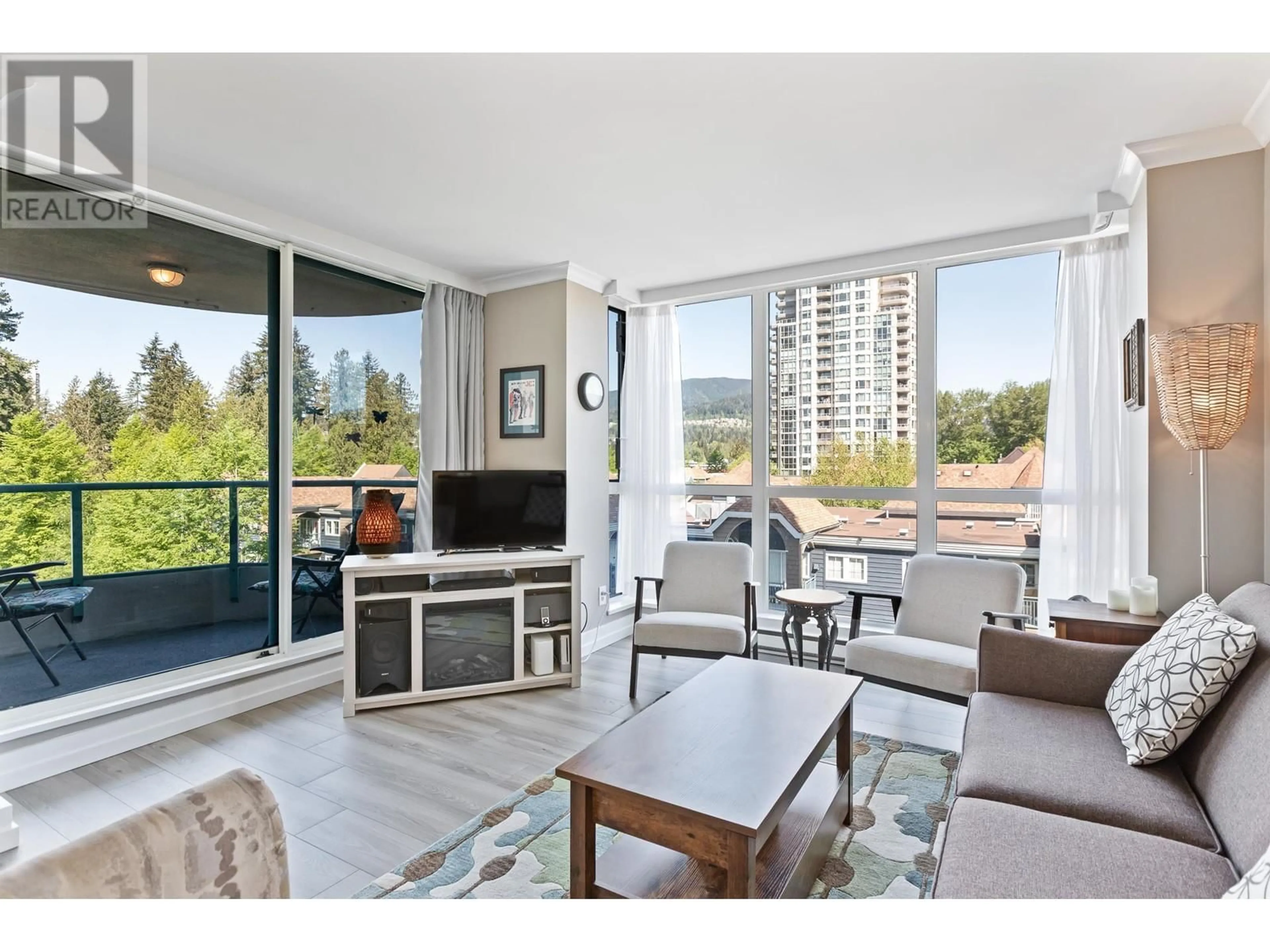 Living room with furniture, unknown for 601 - 3071 GLEN DRIVE, Coquitlam British Columbia V3B7R1