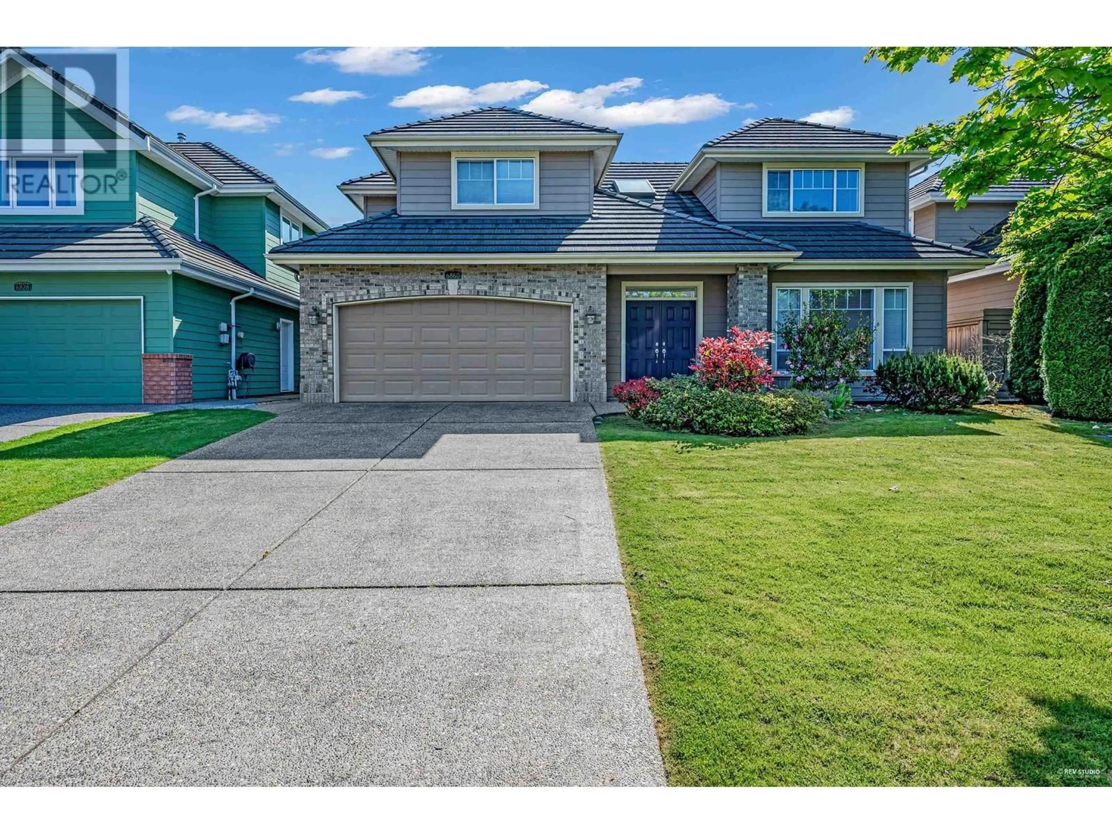 Home with vinyl exterior material, street for 6860 HAMBER STREET, Richmond British Columbia V7C5T2