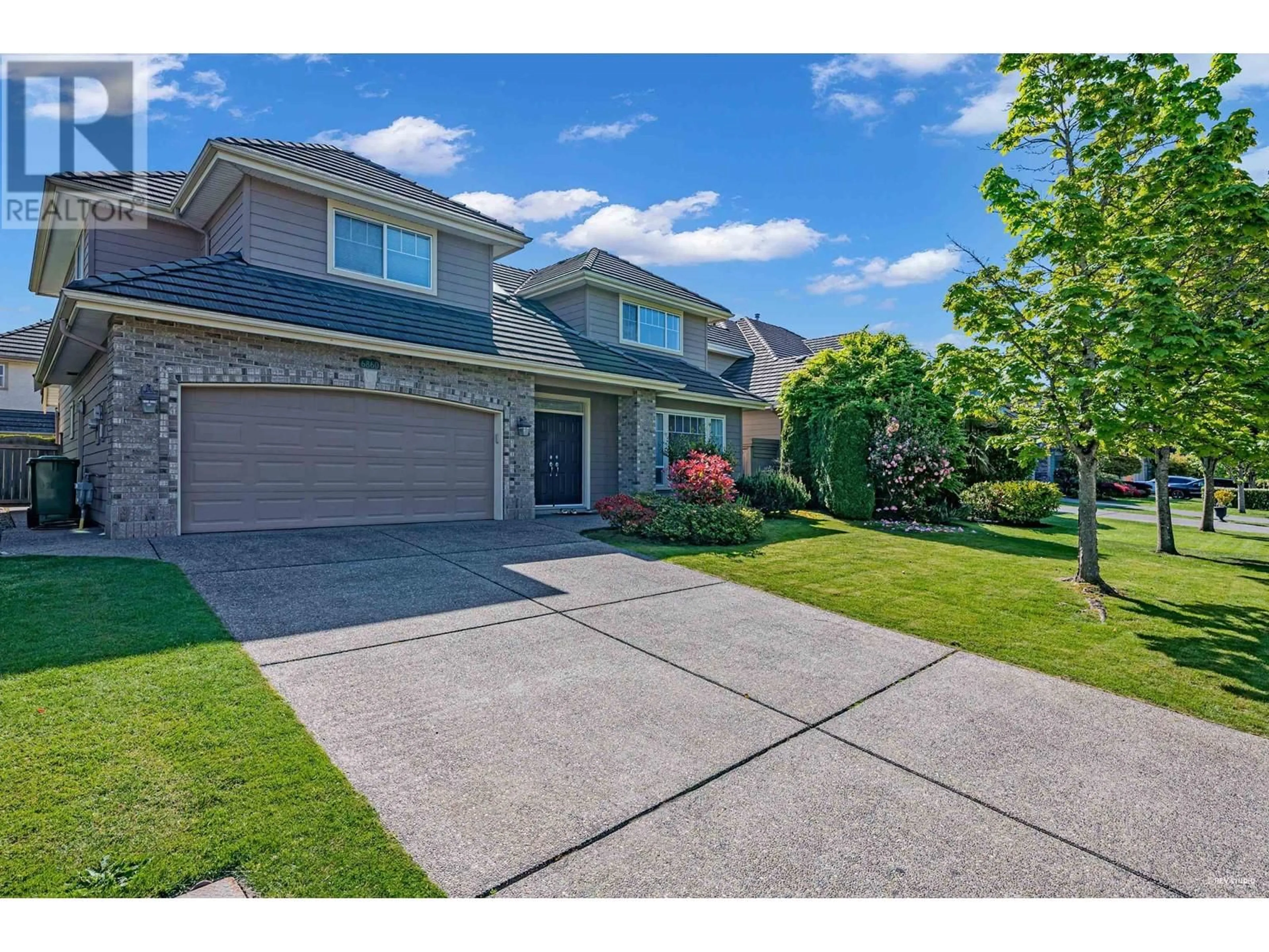 A pic from outside/outdoor area/front of a property/back of a property/a pic from drone, street for 6860 HAMBER STREET, Richmond British Columbia V7C5T2