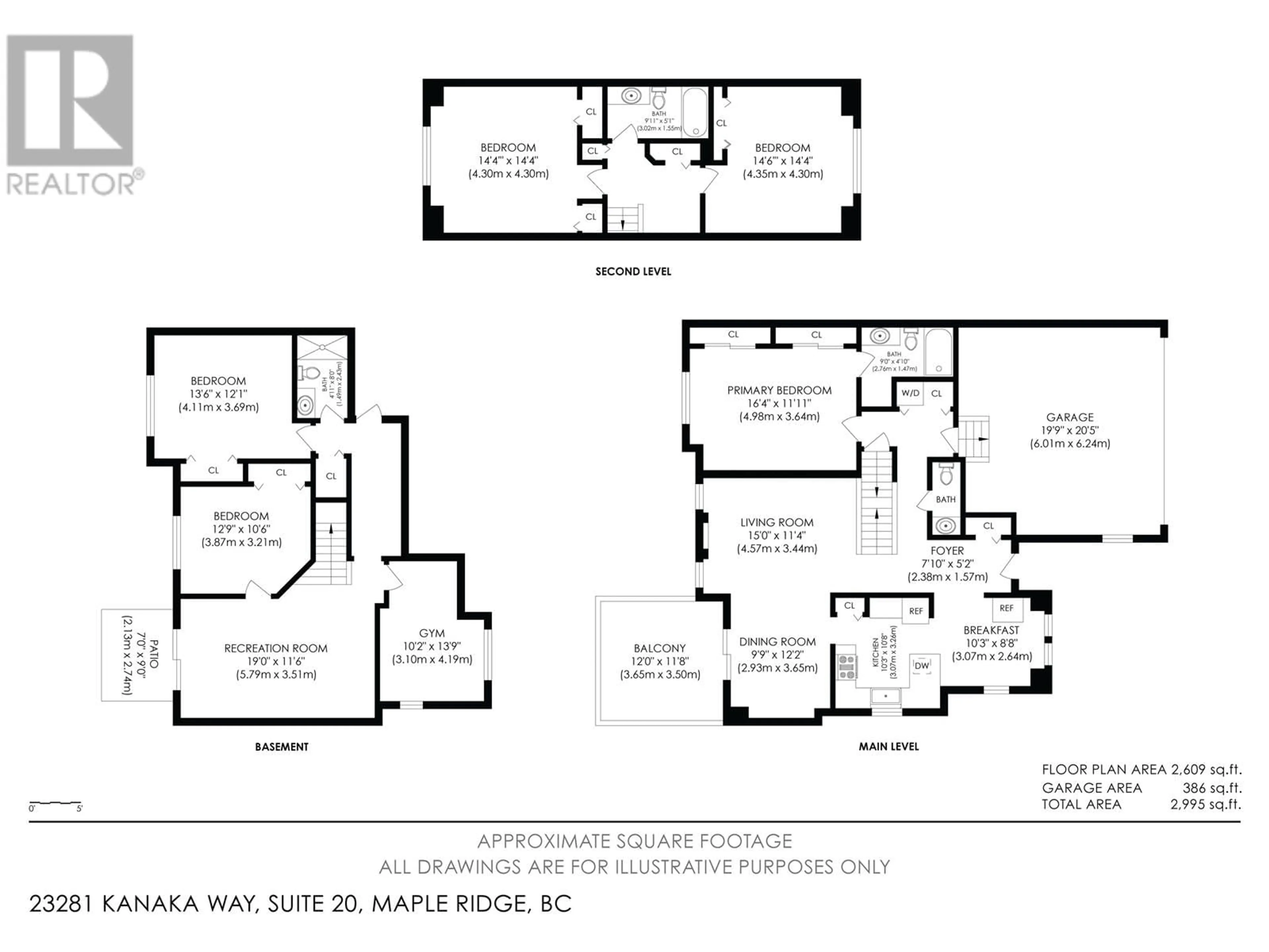 Floor plan for 20 - 23281 KANAKA WAY, Maple Ridge British Columbia V2W1Z2