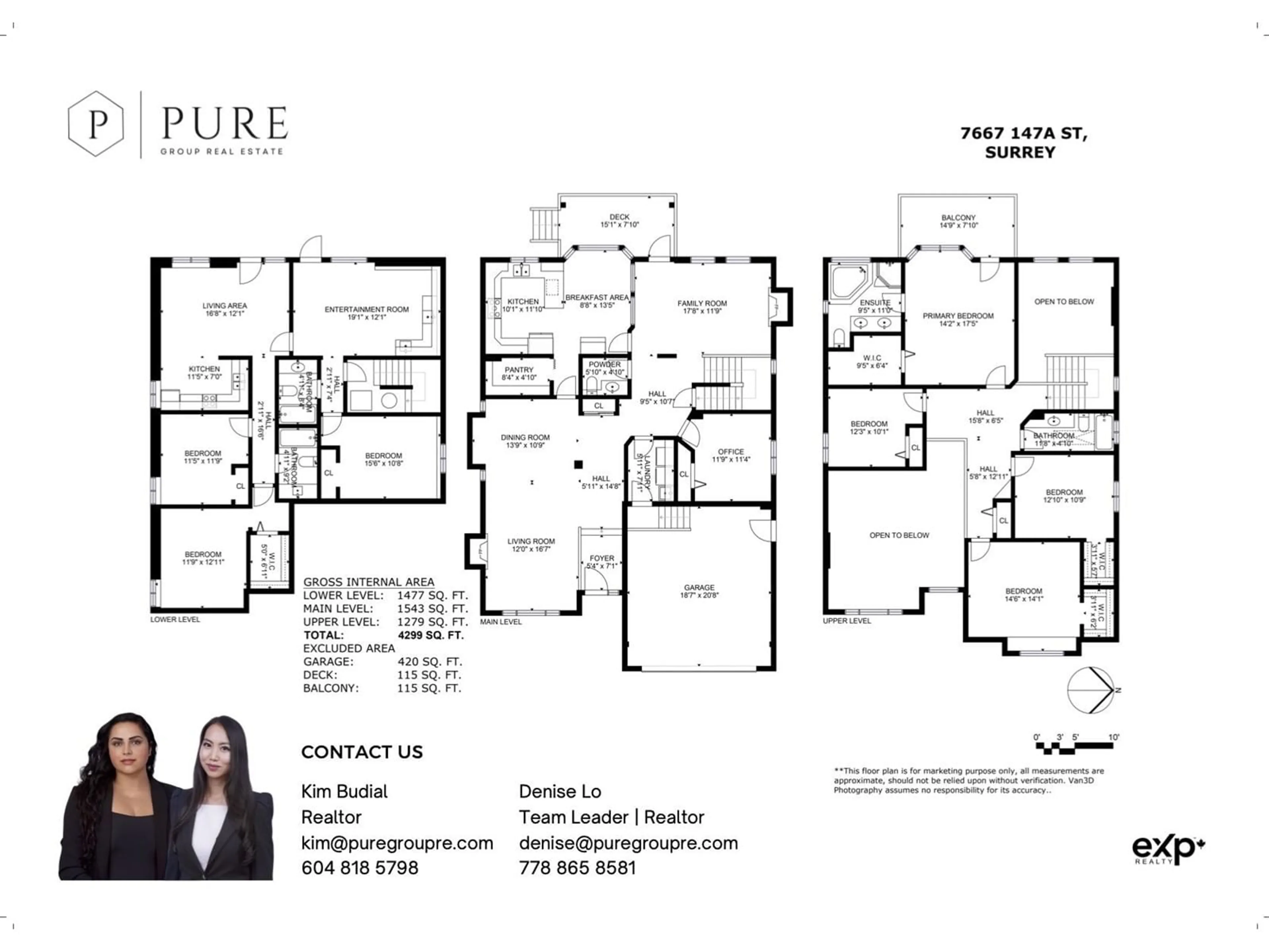 Floor plan for 7667 147A, Surrey British Columbia V3S8Z3