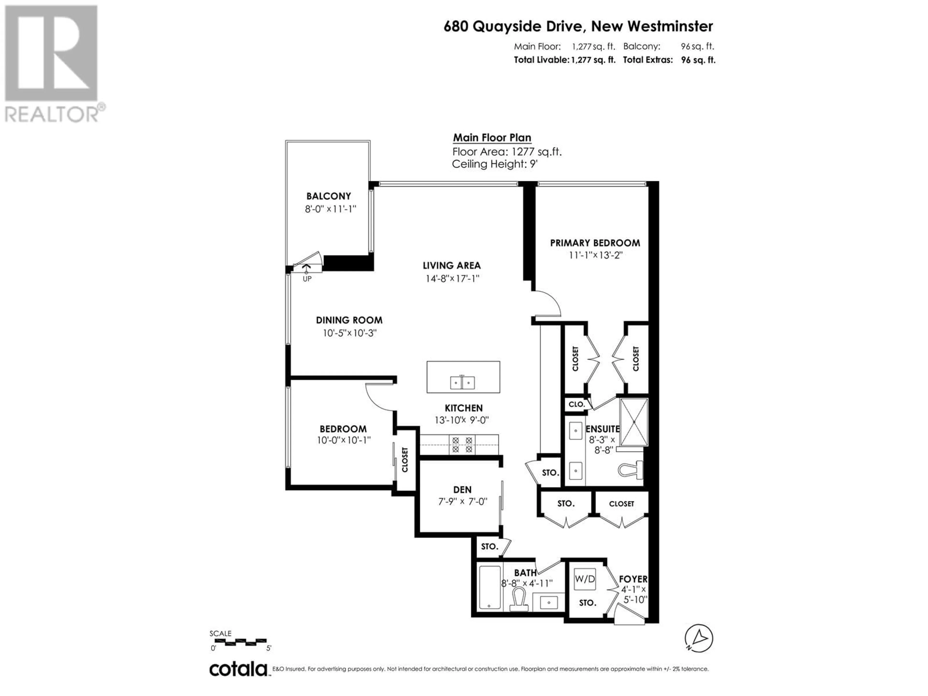Floor plan for 4505 - 680 QUAYSIDE DRIVE, New Westminster British Columbia V3M0P2
