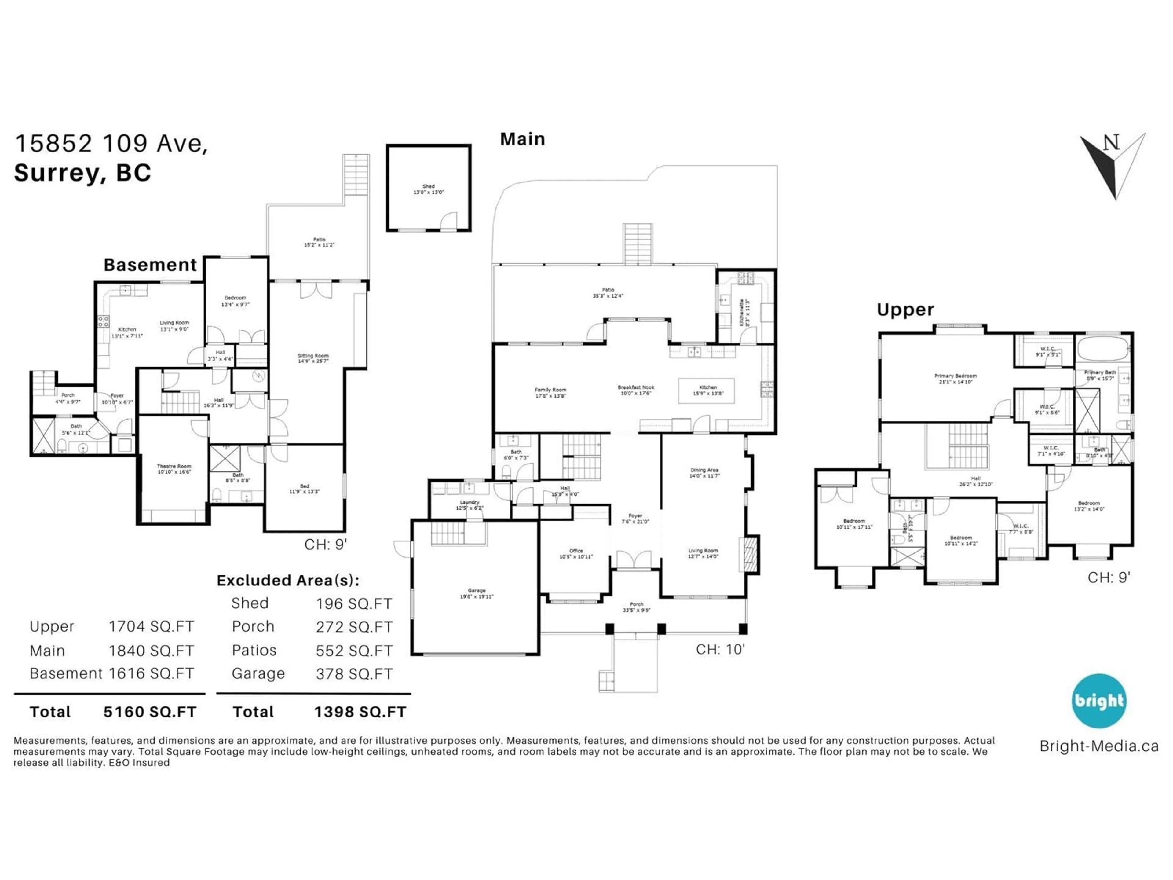 Floor plan for 15852 109, Surrey British Columbia V4N4W4