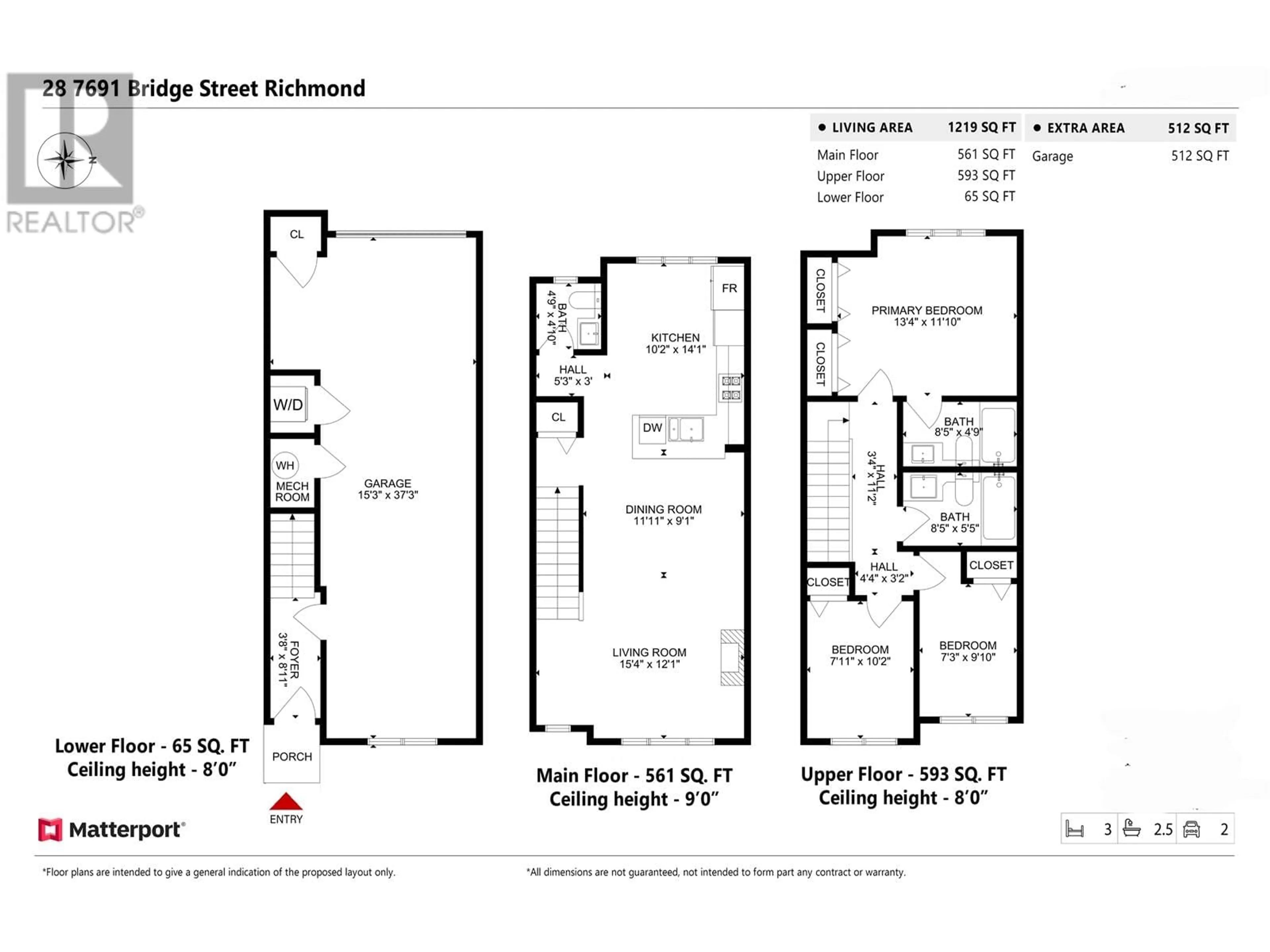 Floor plan for 28 - 7691 BRIDGE STREET, Richmond British Columbia V6Y2S6