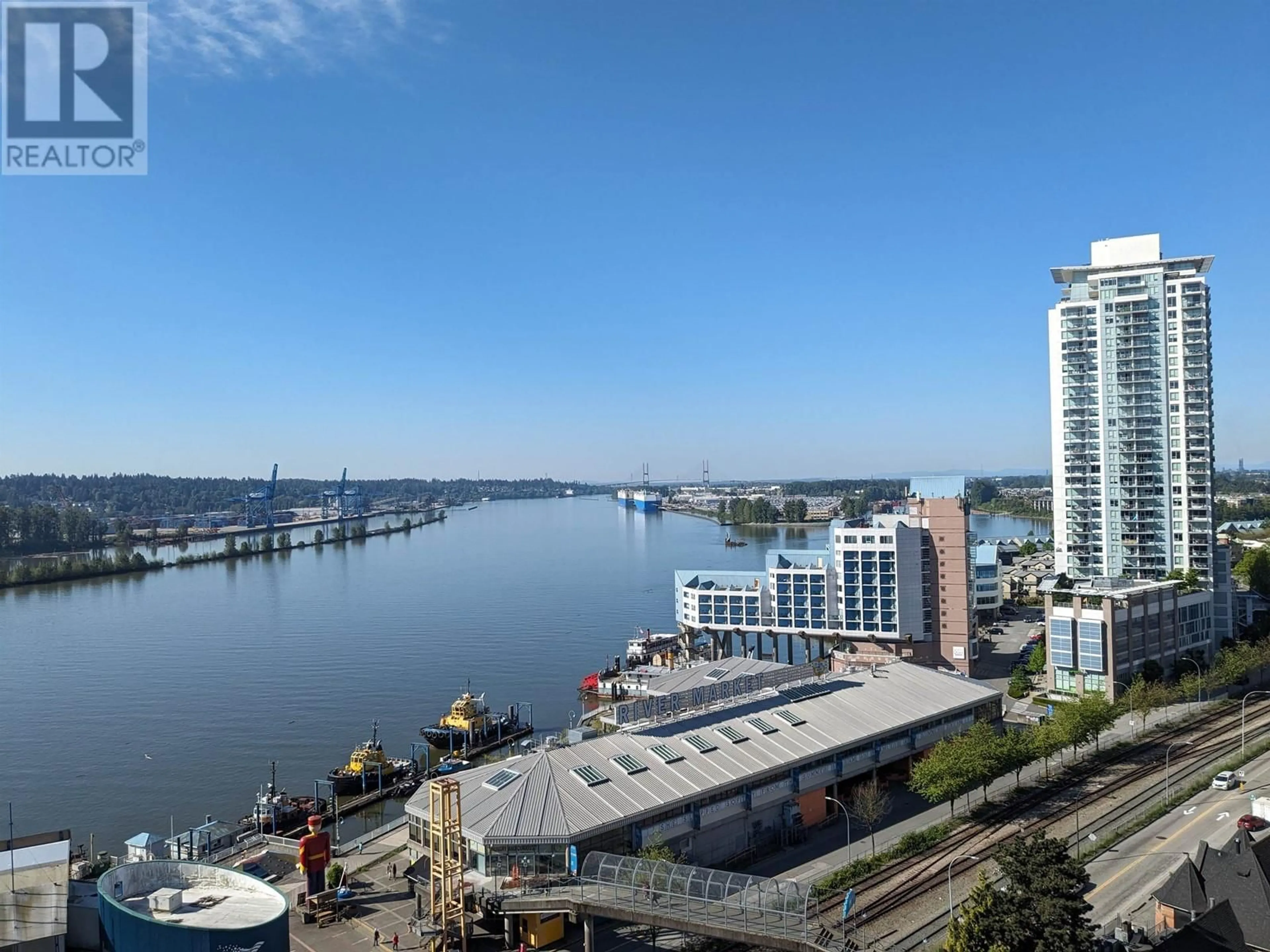 A pic from outside/outdoor area/front of a property/back of a property/a pic from drone, water/lake/river/ocean view for 1710 - 14 BEGBIE STREET, New Westminster British Columbia V3M0C4