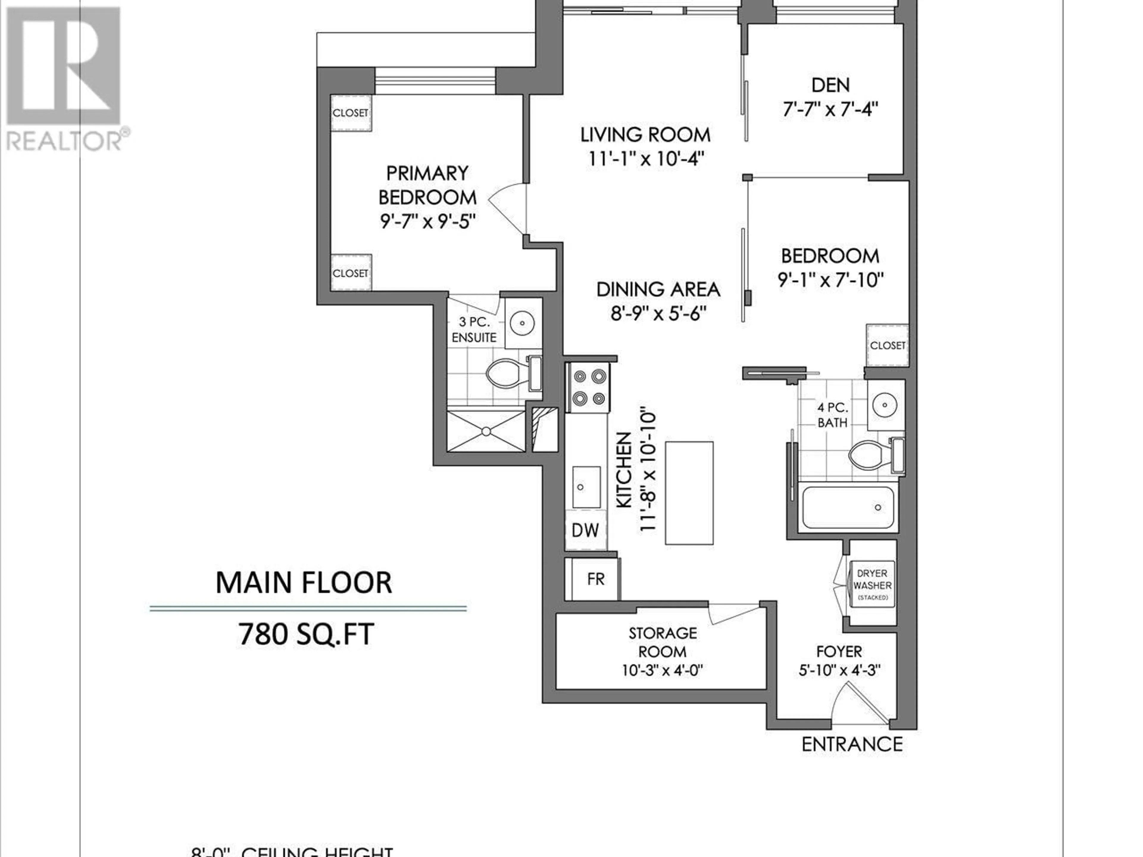 Floor plan for 708 - 328 11TH AVENUE, Vancouver British Columbia V5T4W1
