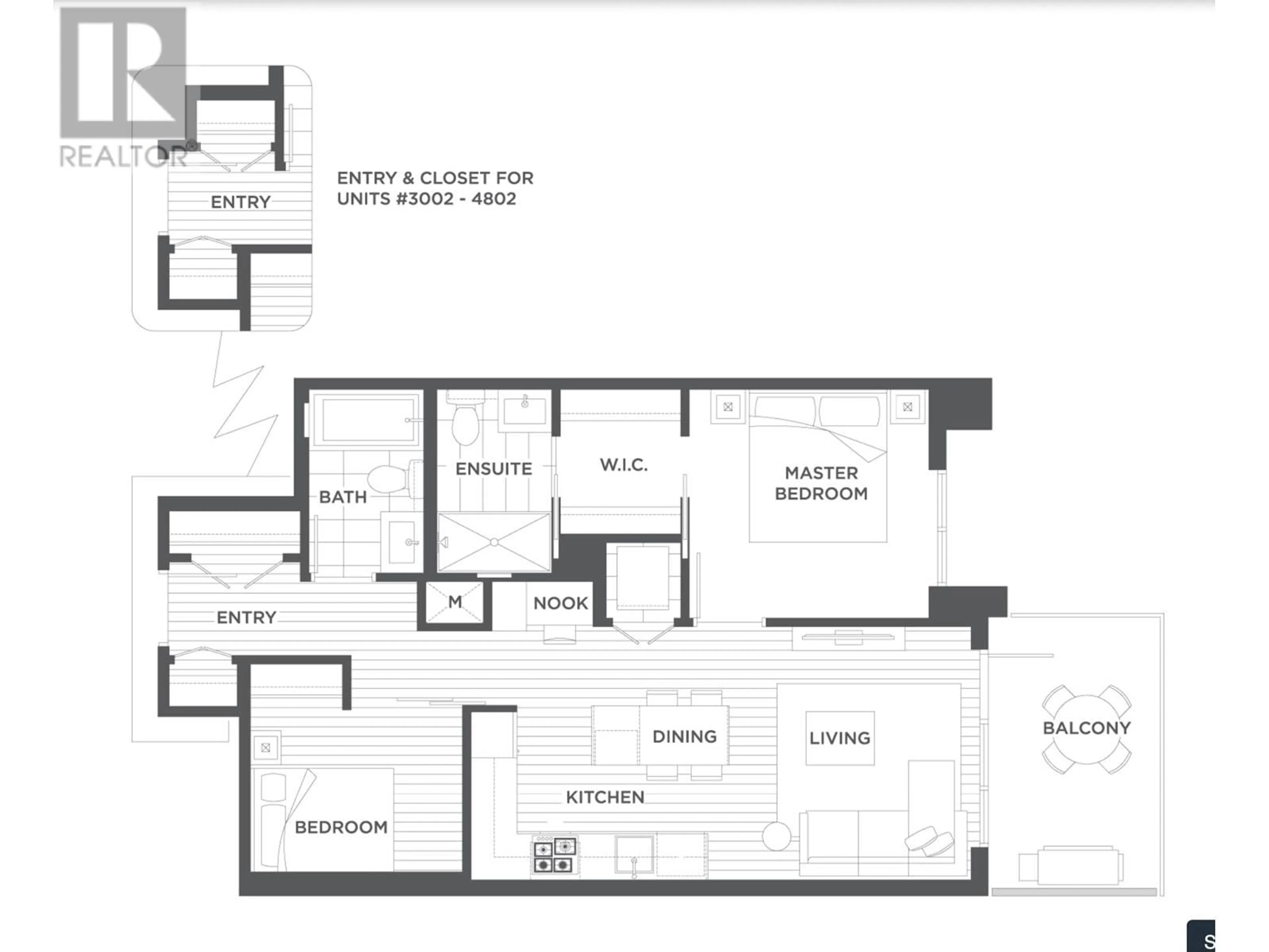 Floor plan for 3702 - 2186 GILMORE AVENUE, Burnaby British Columbia V5C0N7