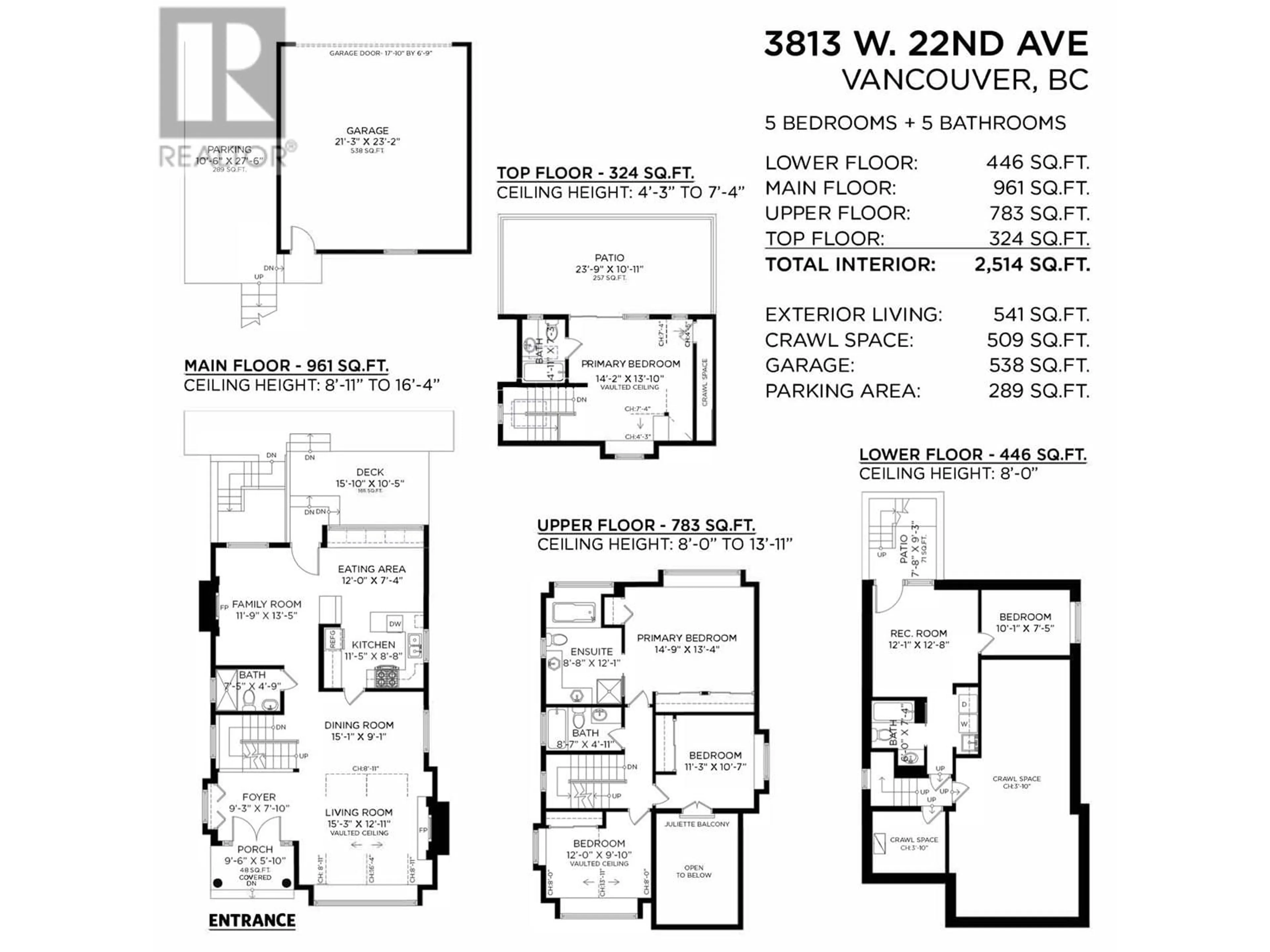 Floor plan for 3813 22ND AVENUE, Vancouver British Columbia V6S1J8