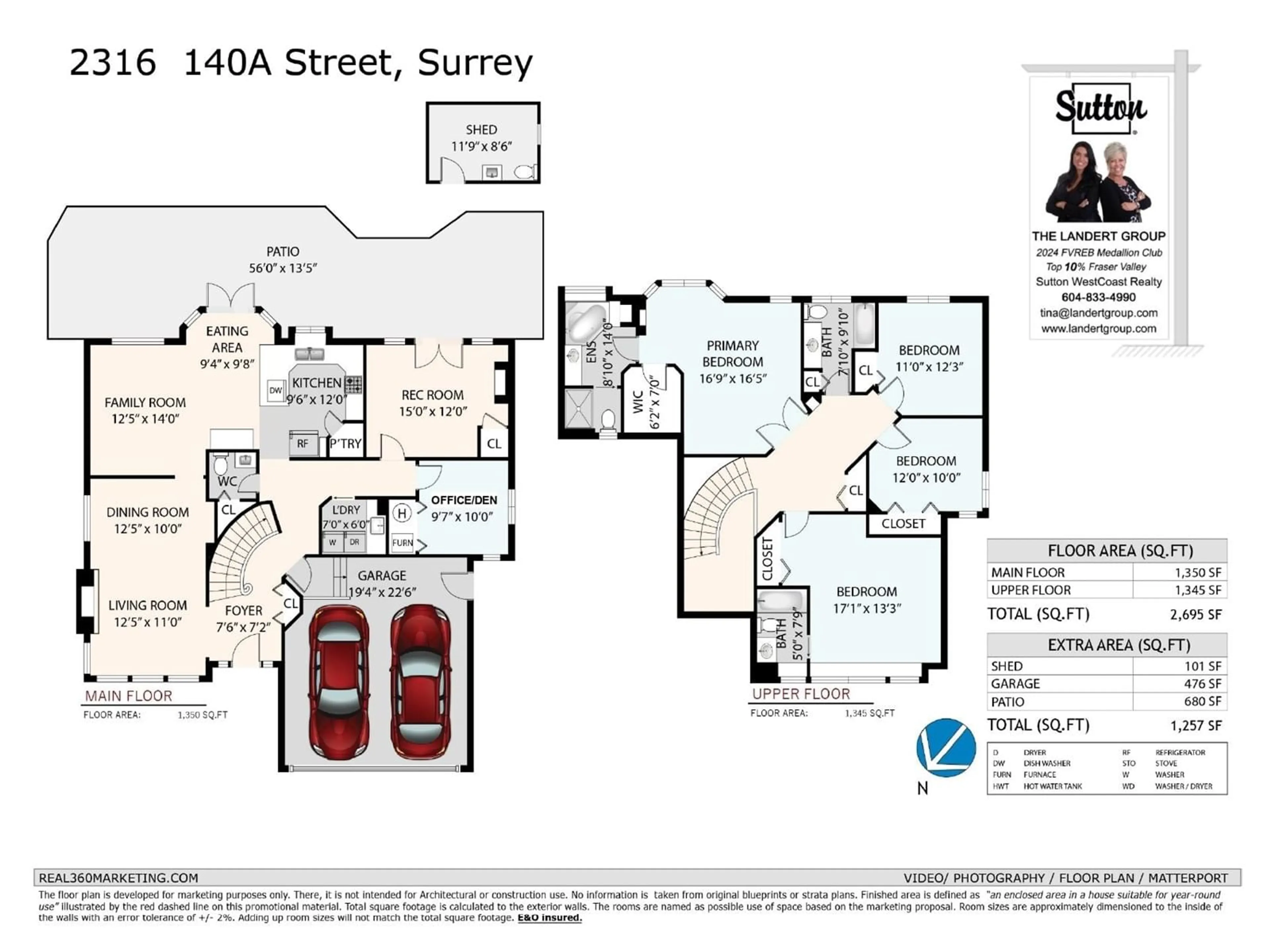 Floor plan for 2316 140A, Surrey British Columbia V4A9V3