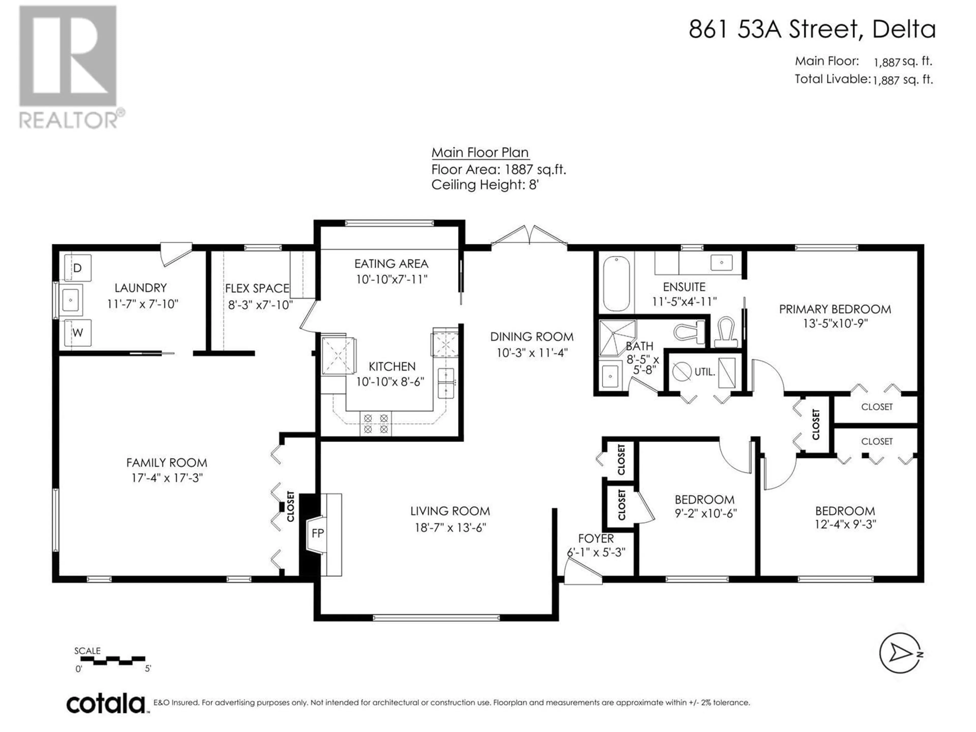 Floor plan for 861 53A STREET, Delta British Columbia V4M3C8