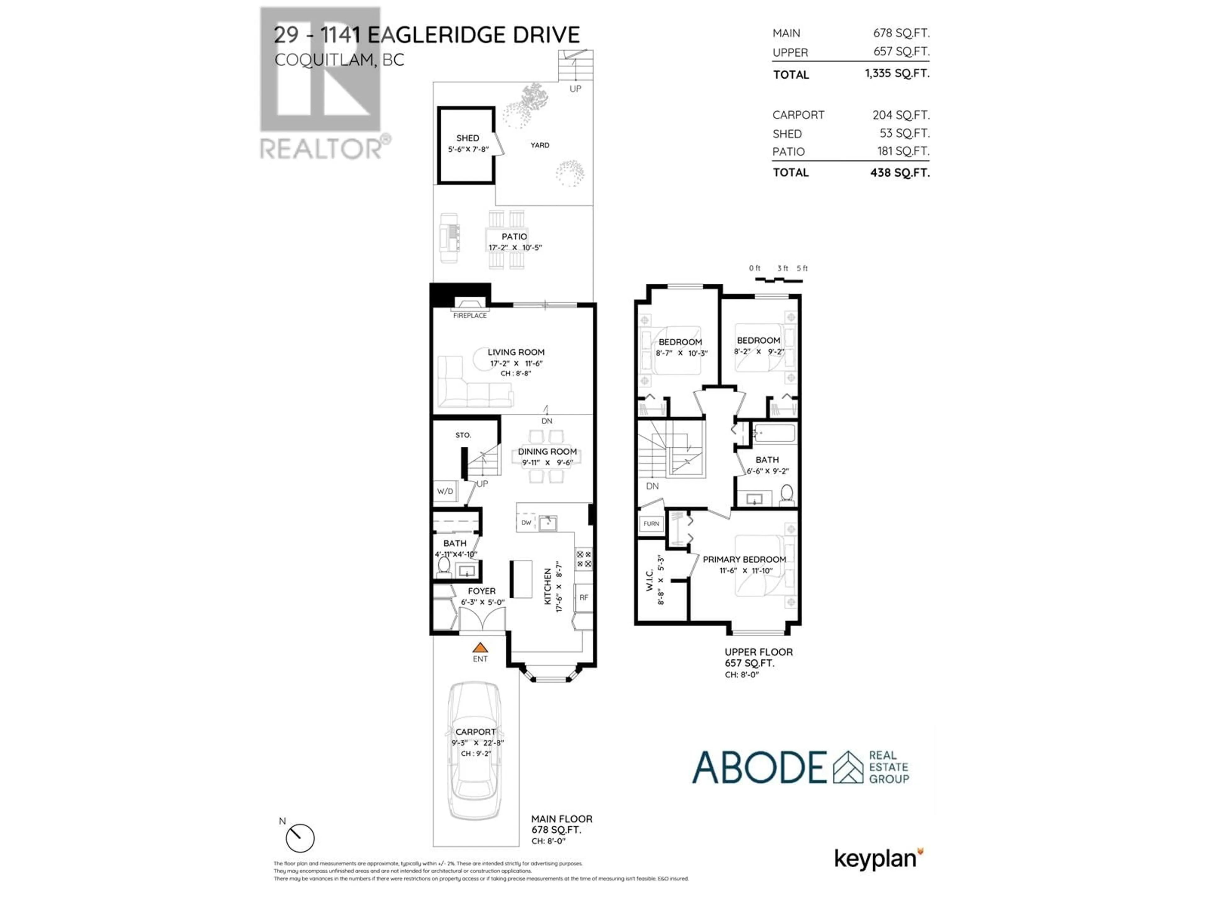 Floor plan for 29 - 1141 EAGLERIDGE DRIVE, Coquitlam British Columbia V3E1K1