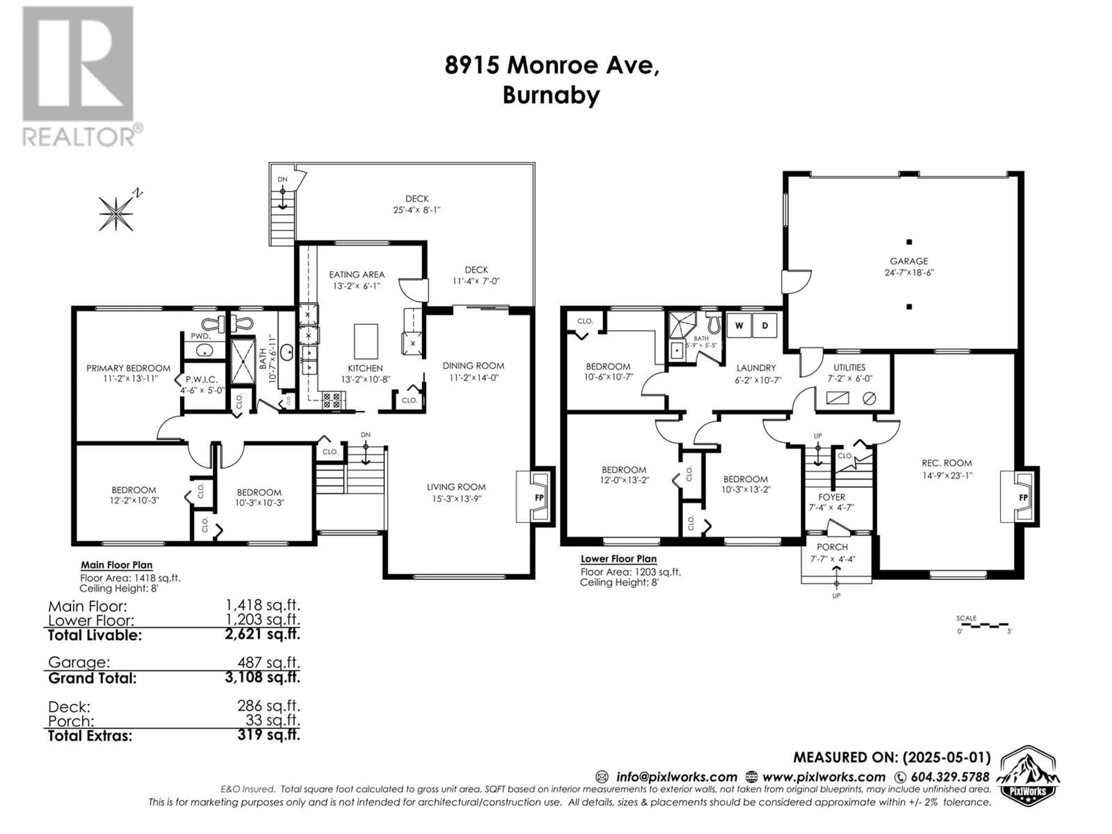 Floor plan for 8915 MONROE AVENUE, Burnaby British Columbia V3N4E7