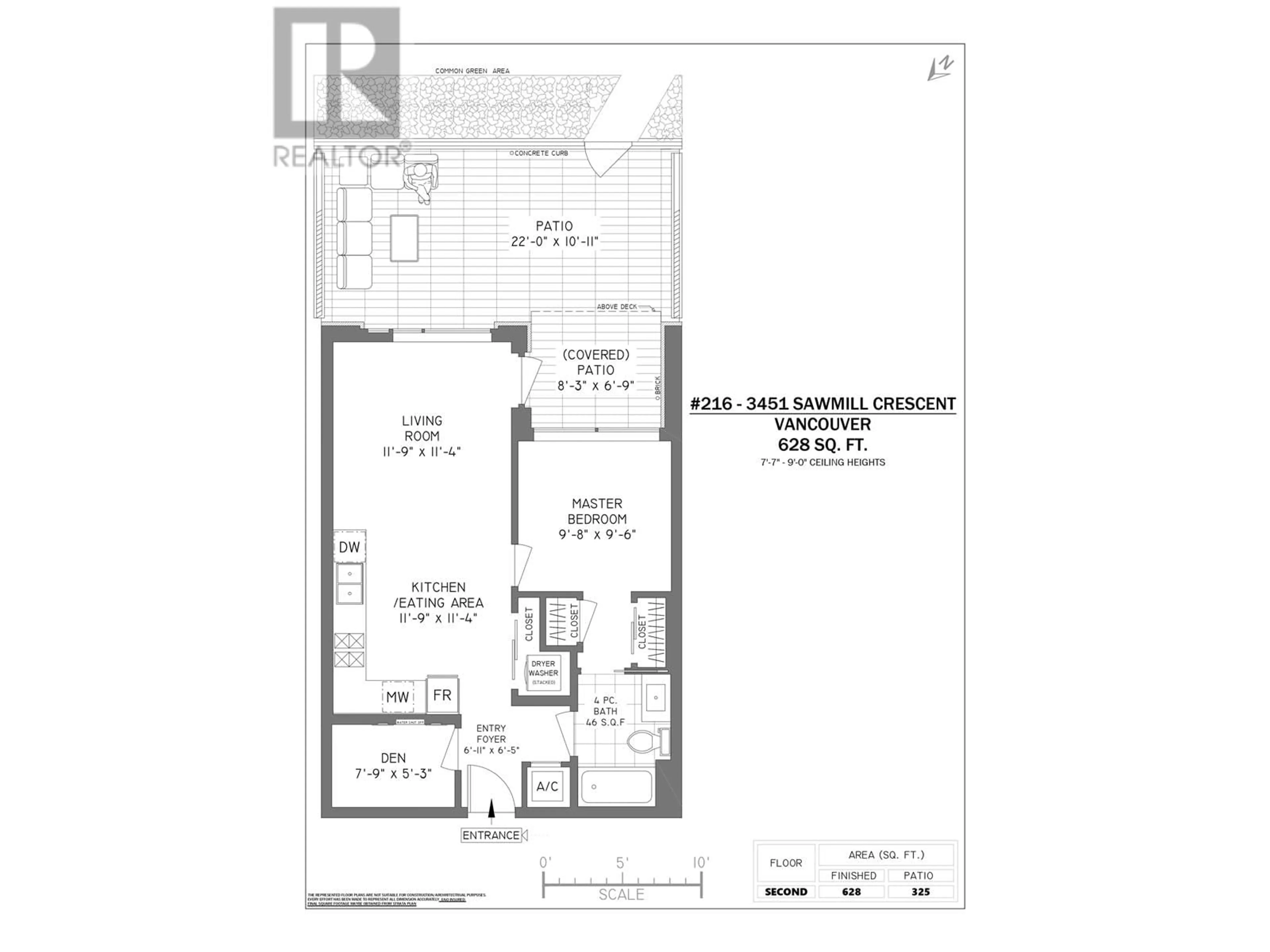 Floor plan for 216 - 3451 SAWMILL CRESCENT, Vancouver British Columbia V5S0H3
