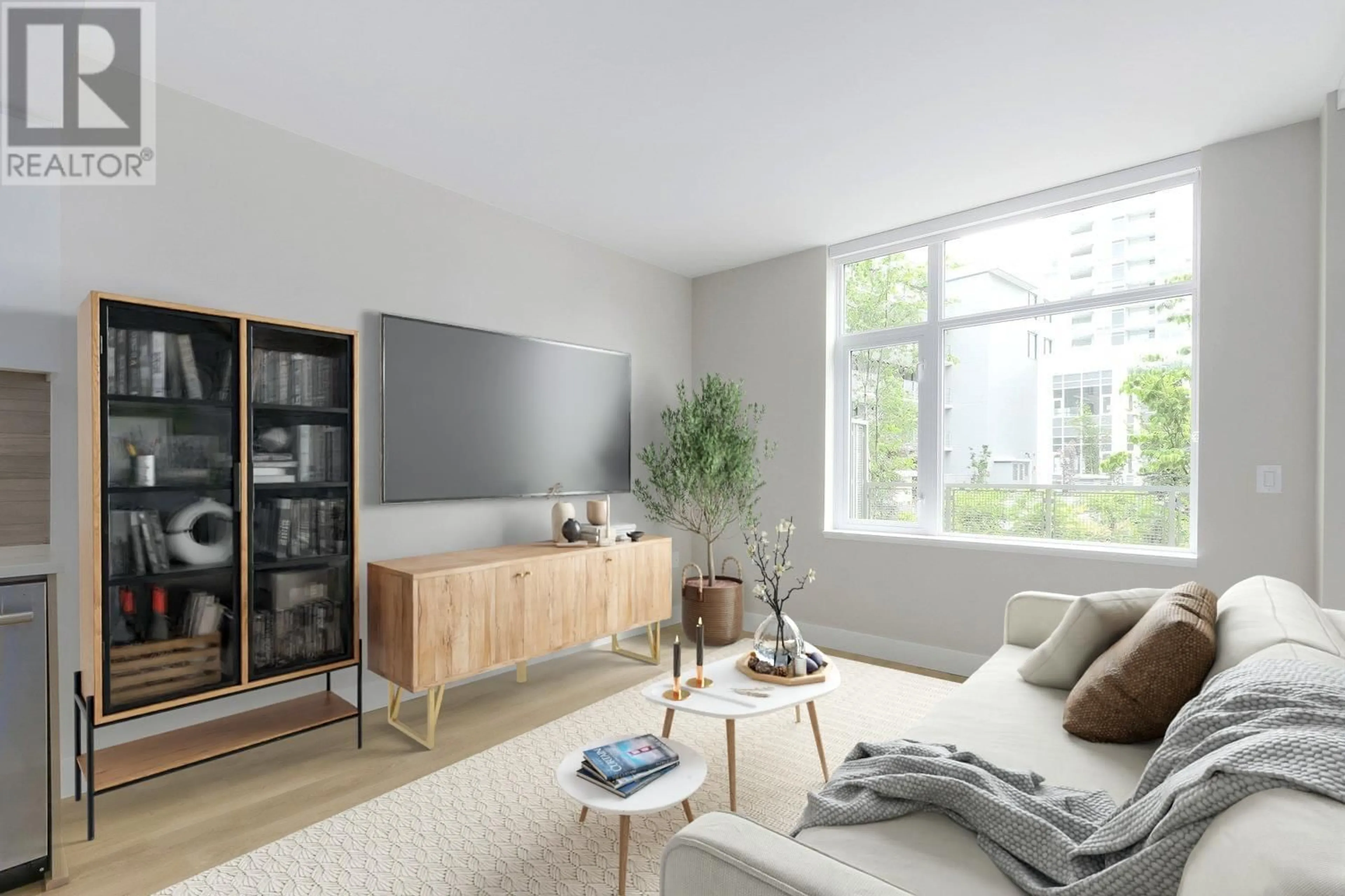 Living room with furniture, unknown for 216 - 3451 SAWMILL CRESCENT, Vancouver British Columbia V5S0H3