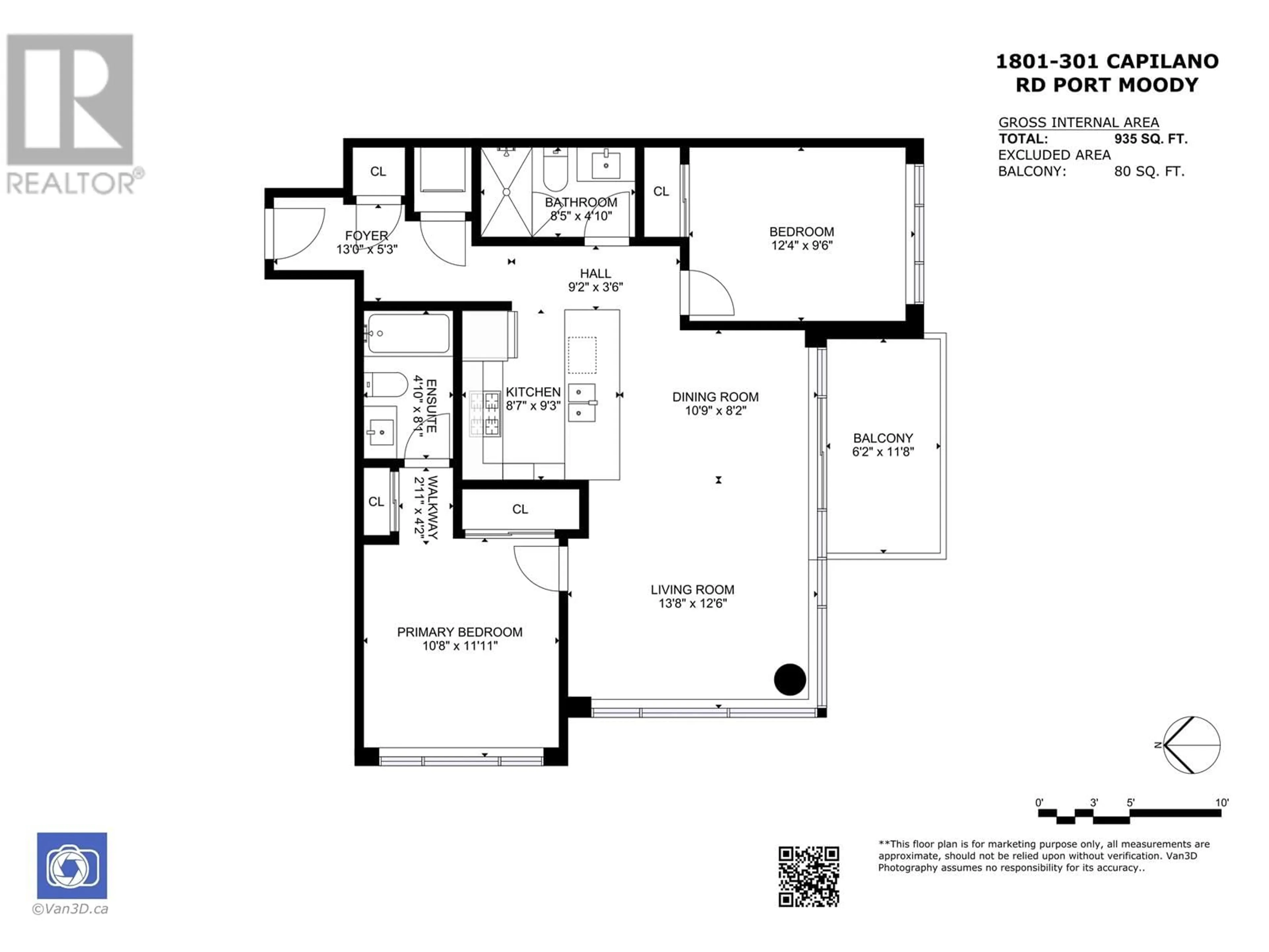 Floor plan for 1801 - 301 CAPILANO ROAD, Port Moody British Columbia V3H0G6