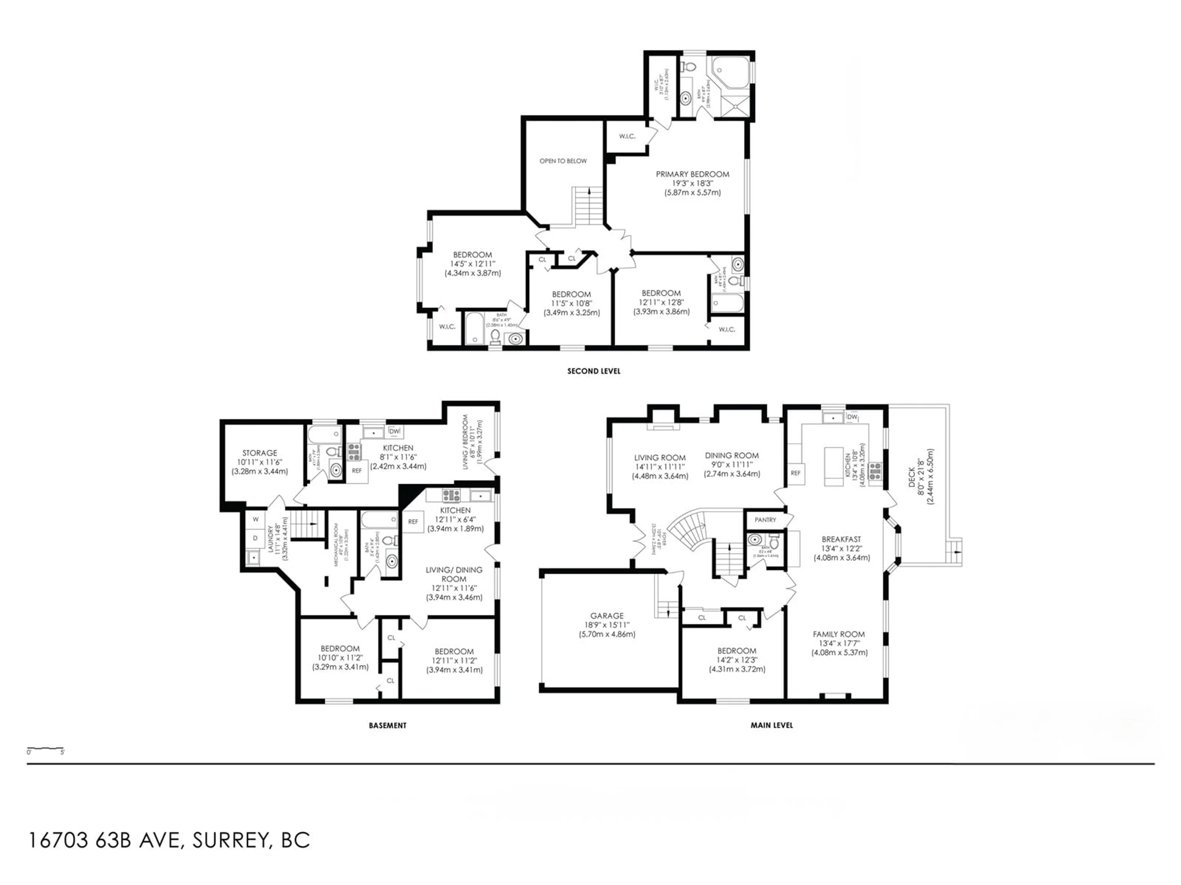 Floor plan for 16703 63B, Surrey British Columbia V3S0W5