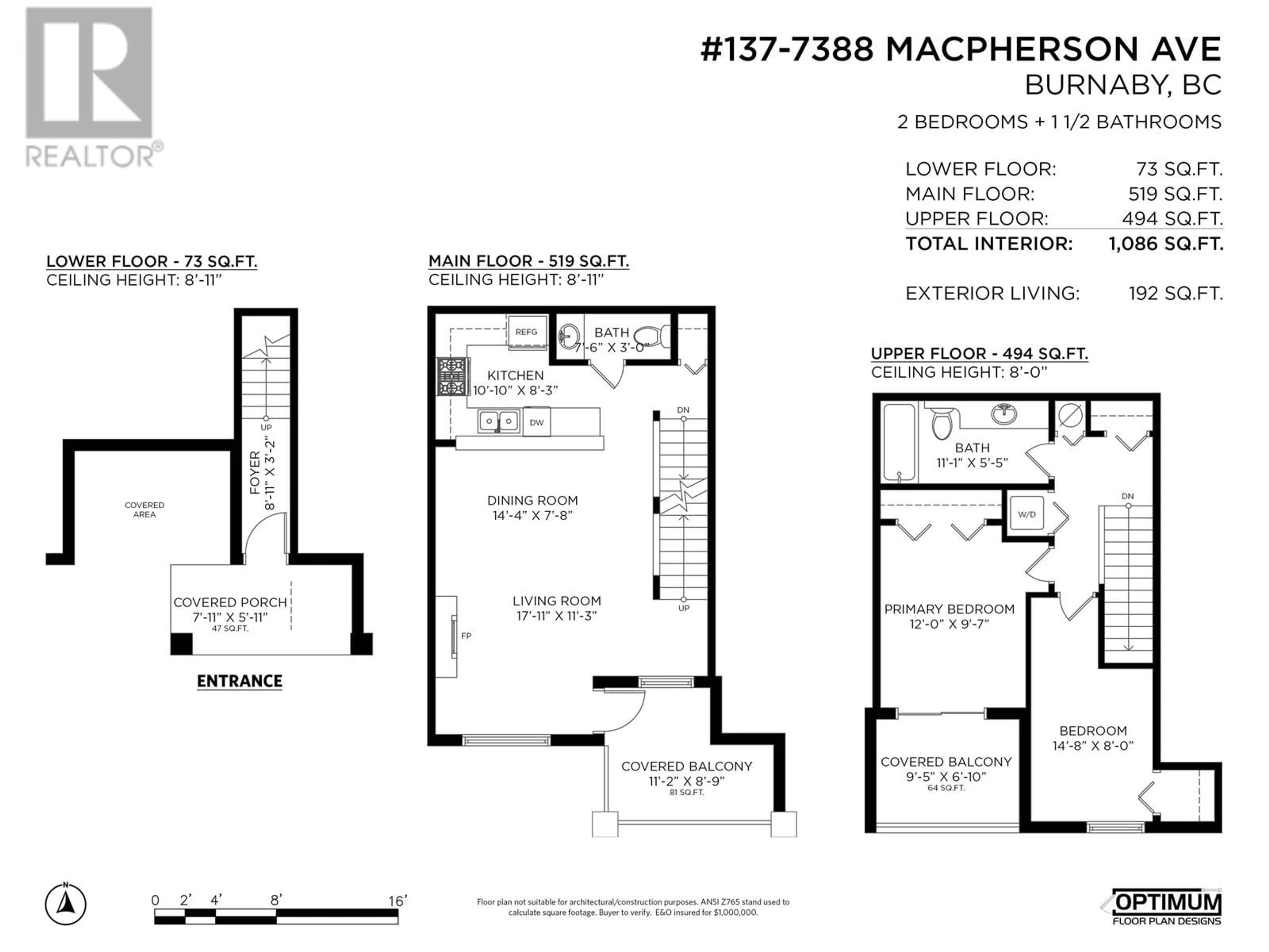Floor plan for 137 - 7388 MACPHERSON AVENUE, Burnaby British Columbia V5J0A1