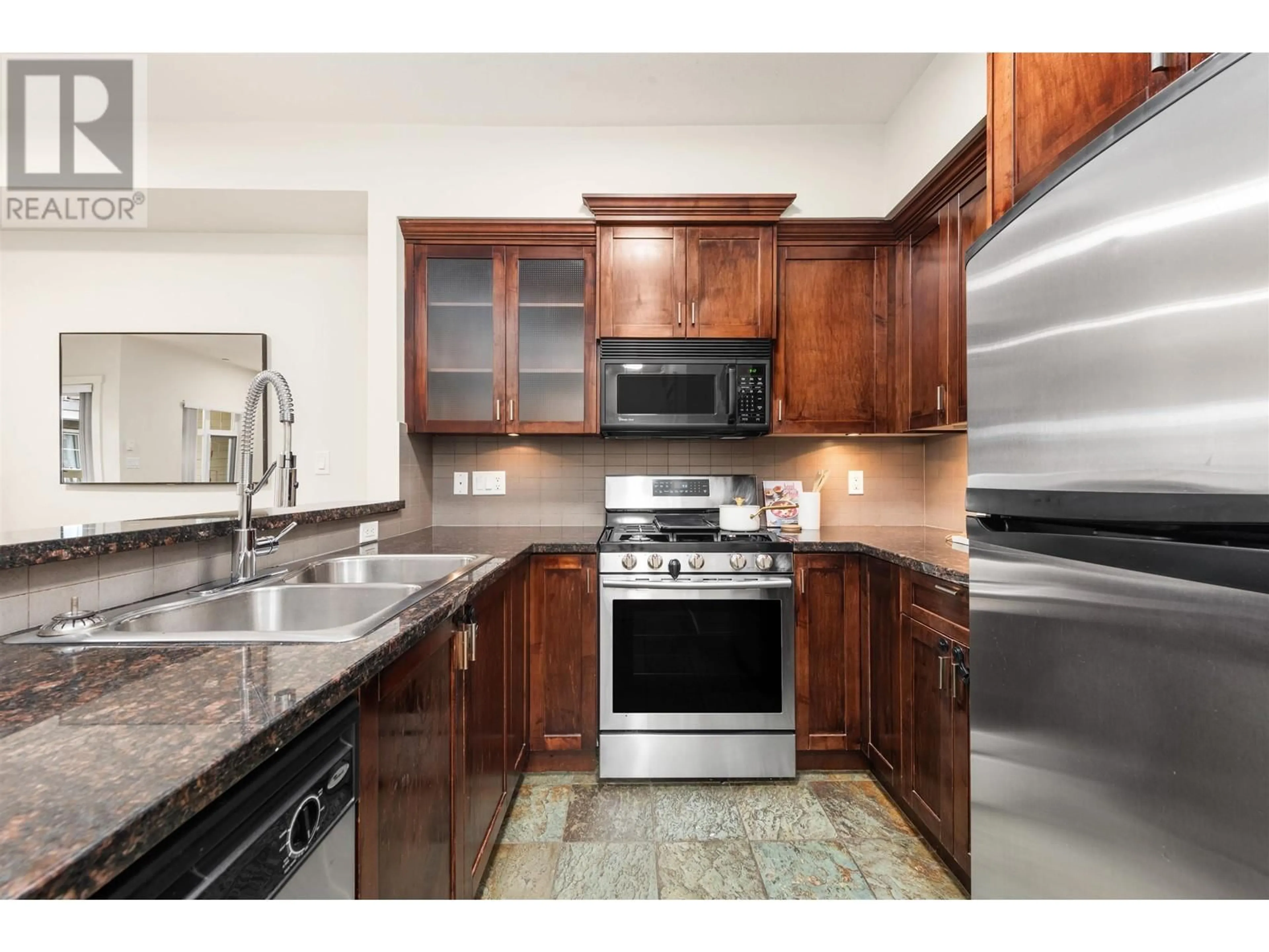 Standard kitchen, ceramic/tile floor for 137 - 7388 MACPHERSON AVENUE, Burnaby British Columbia V5J0A1