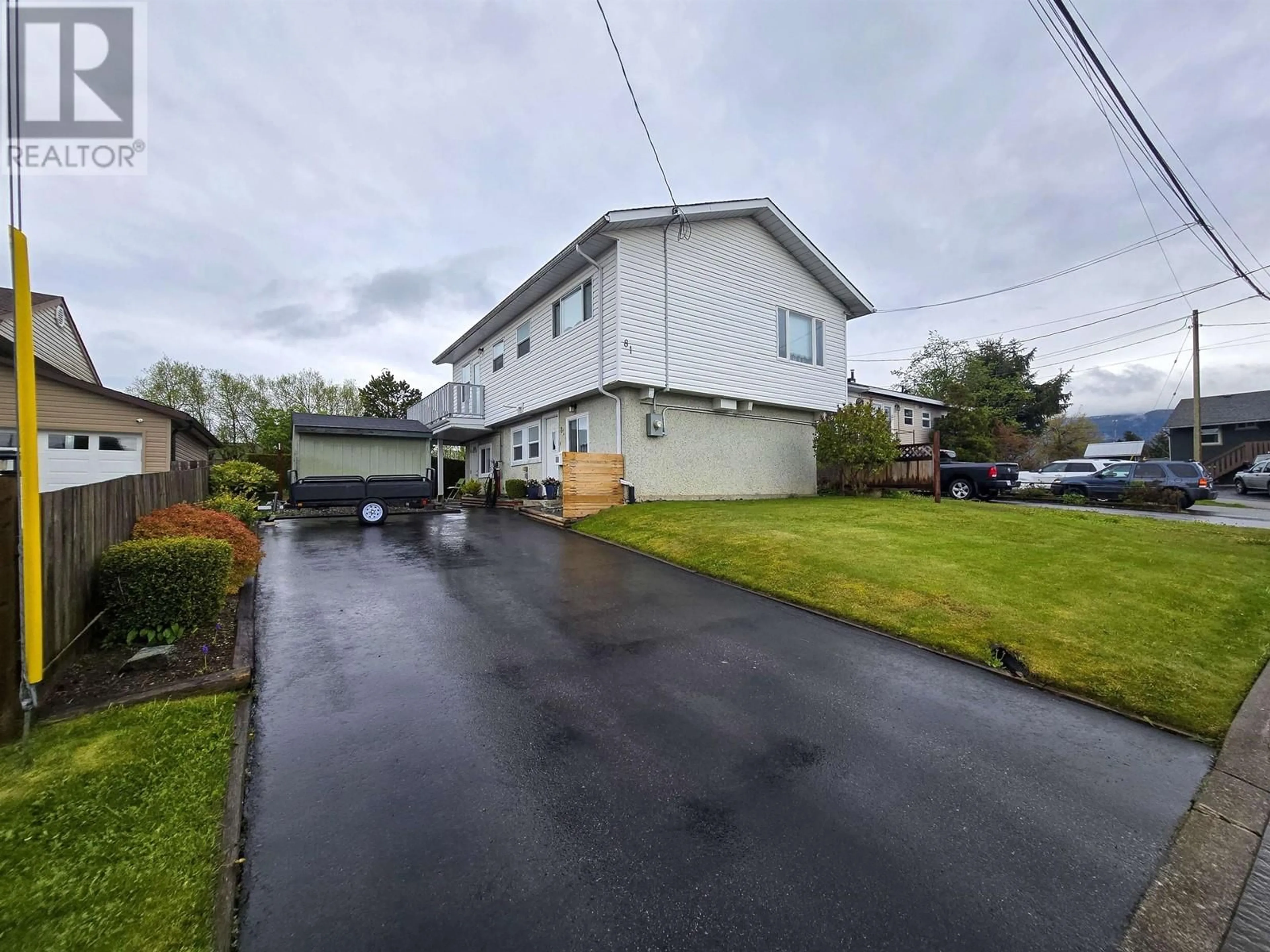A pic from outside/outdoor area/front of a property/back of a property/a pic from drone, street for 81 MALLARD STREET, Kitimat British Columbia V8C1N2
