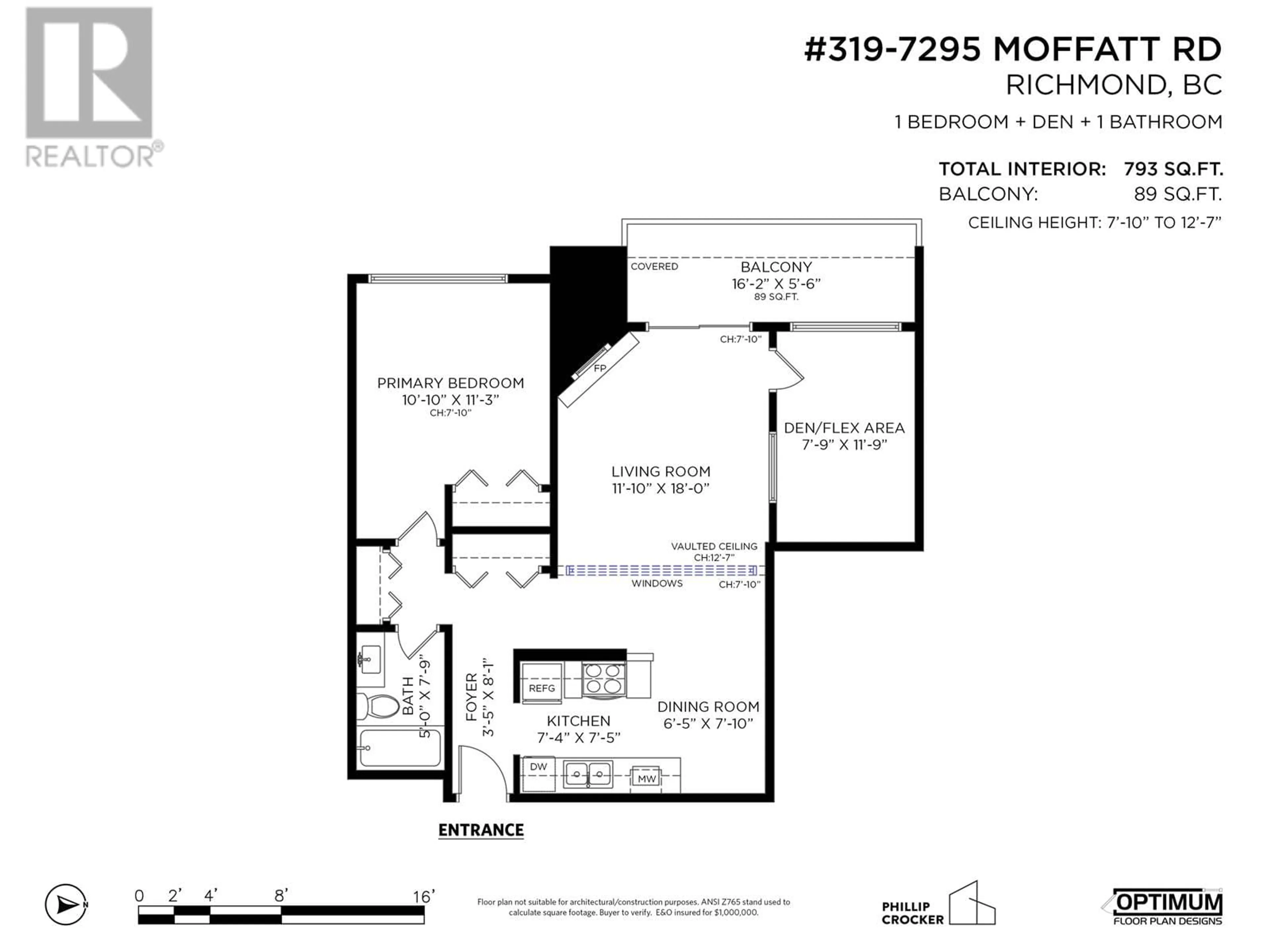 Floor plan for 319 - 7295 MOFFATT ROAD, Richmond British Columbia V6Y3E5