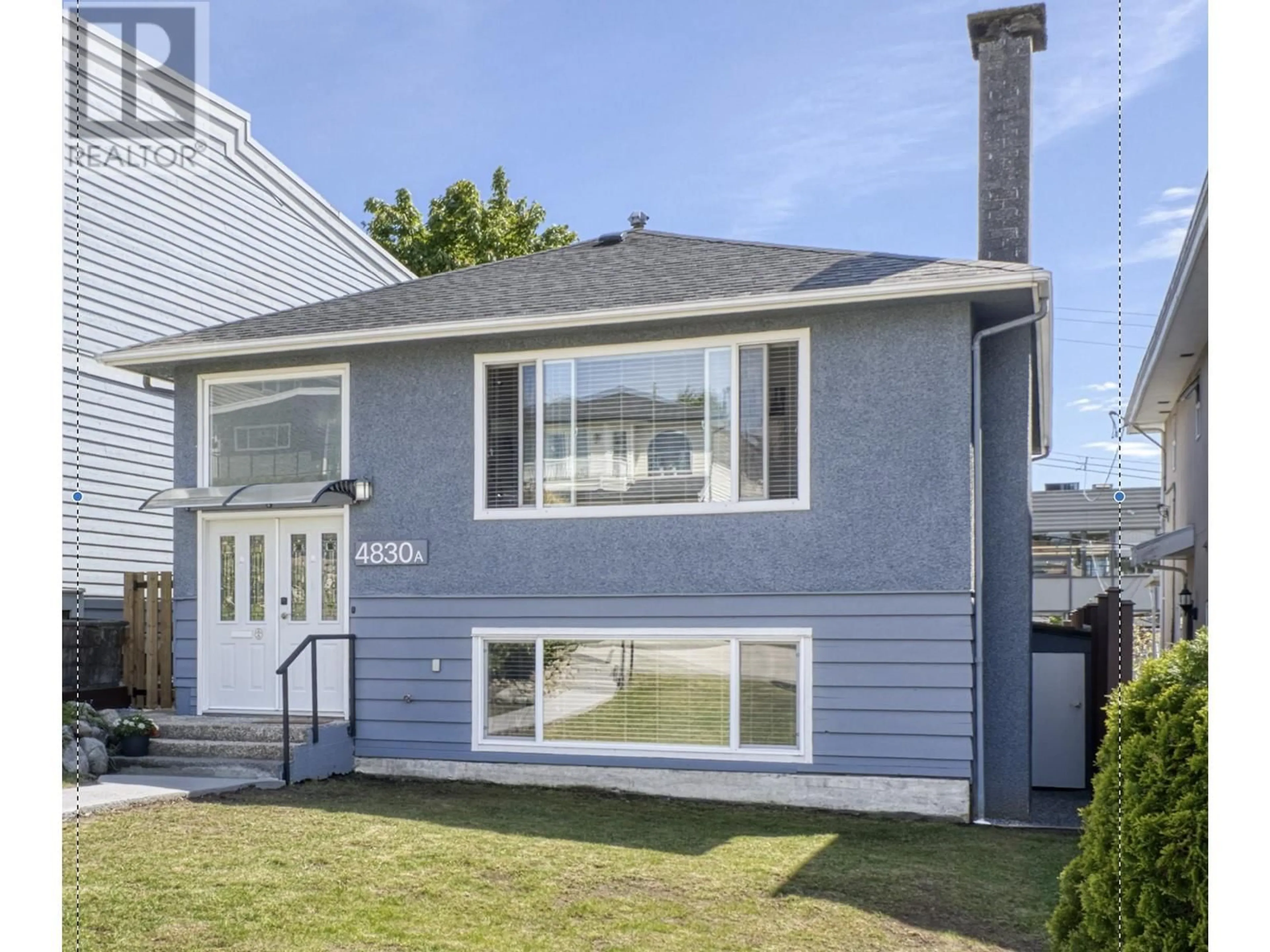 Home with vinyl exterior material, street for 4830a ALBERT STREET, Burnaby British Columbia V5C2H3