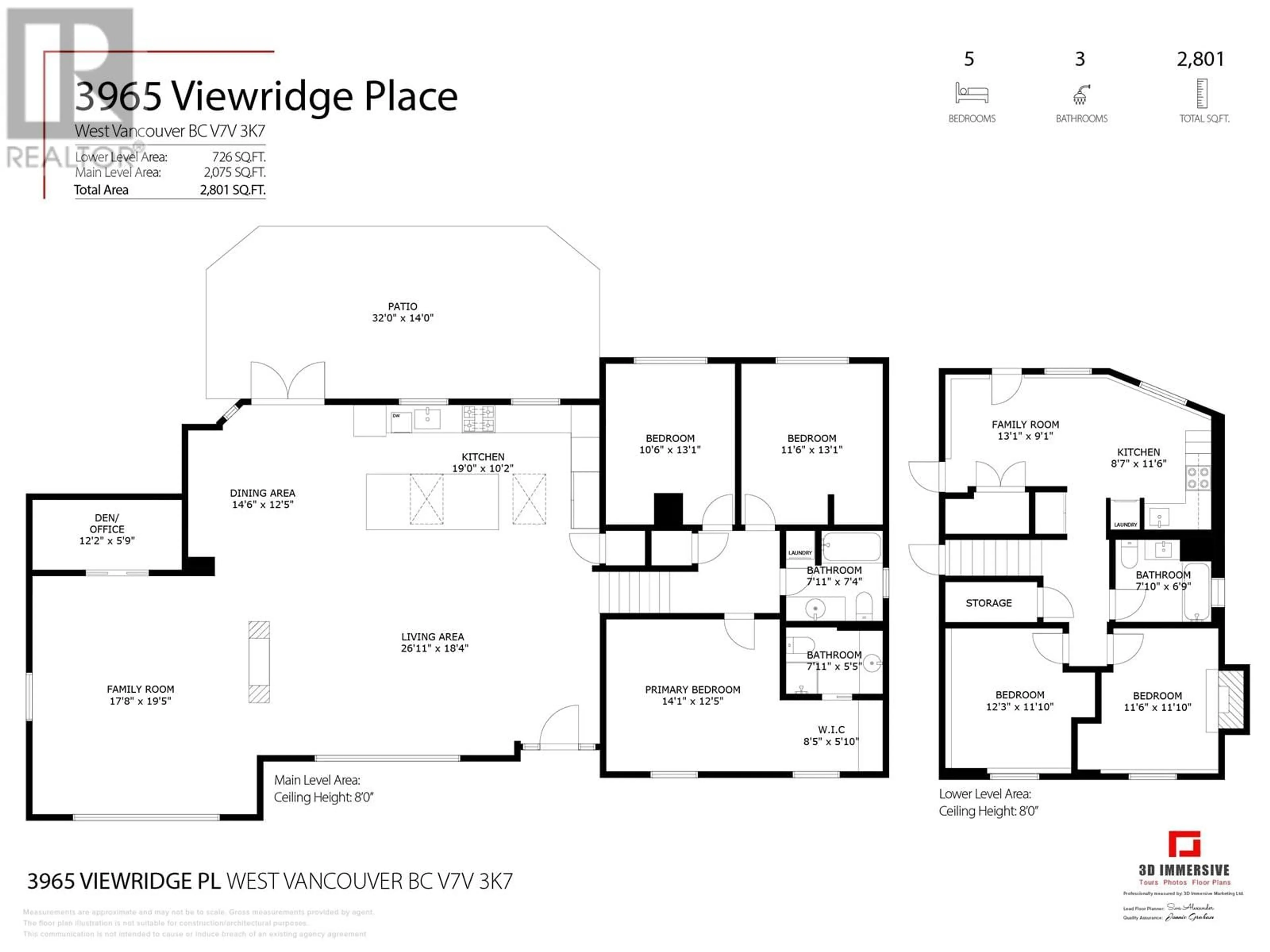 Floor plan for 3965 VIEWRIDGE PLACE, West Vancouver British Columbia V7V3K7
