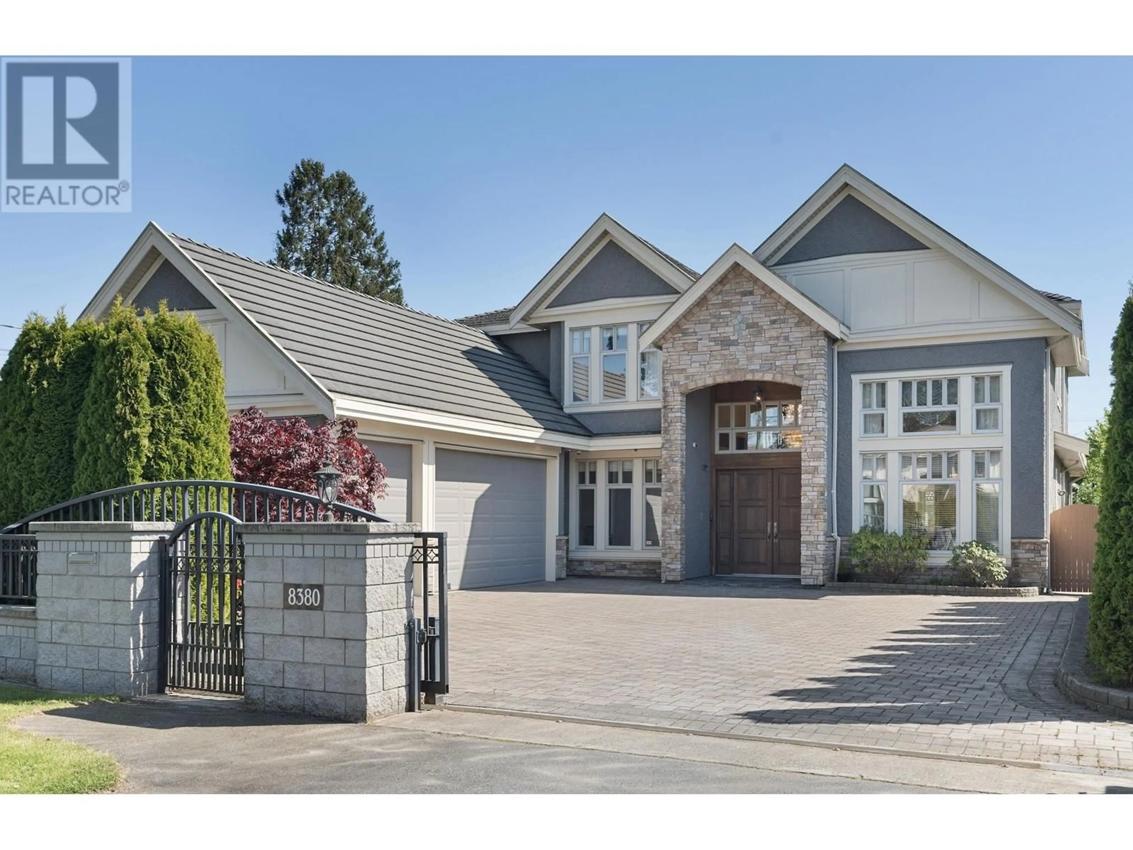 Home with brick exterior material, street for 8380 PIGOTT ROAD, Richmond British Columbia V7A2C4