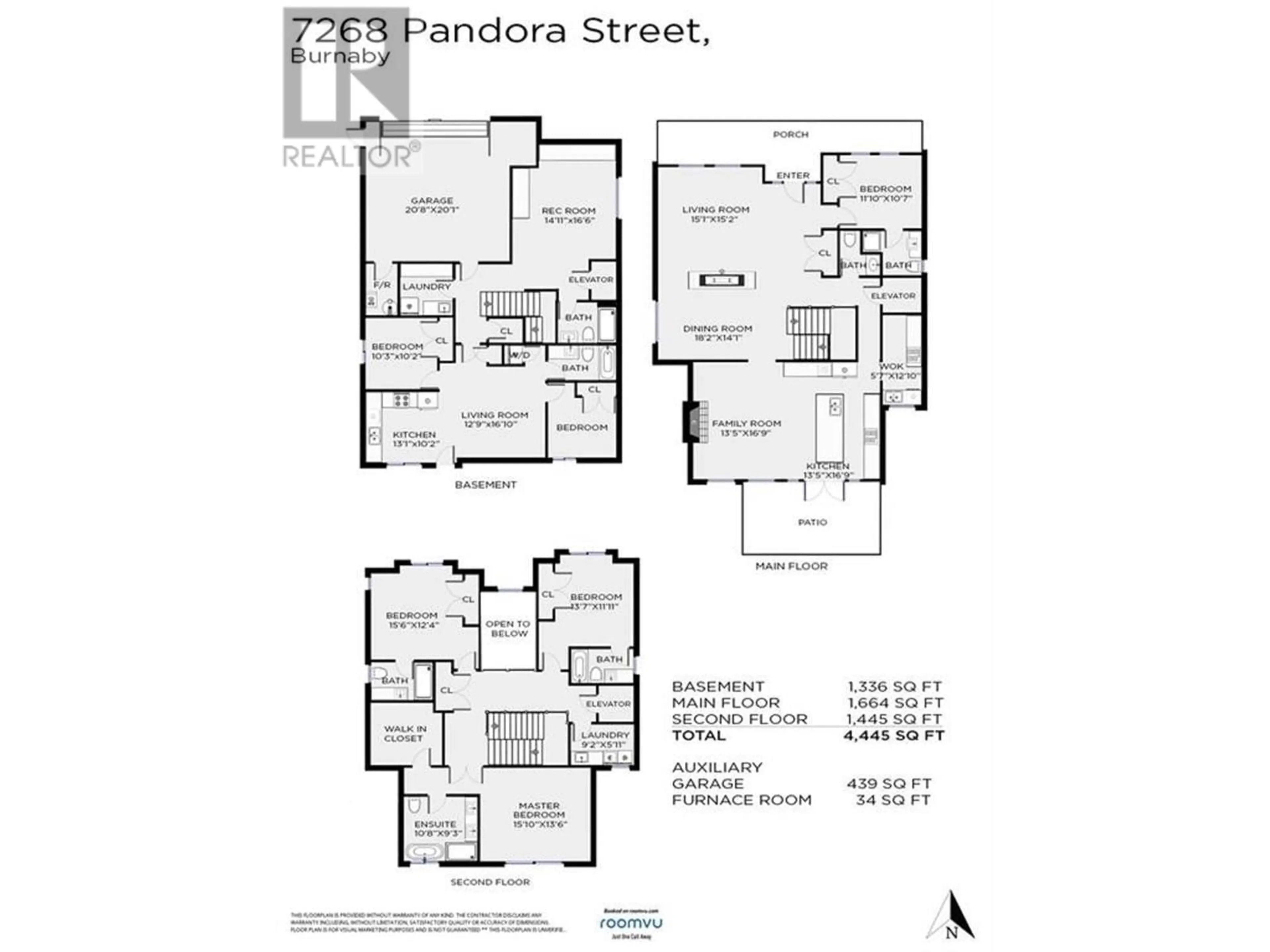 Floor plan for 7268 PANDORA STREET, Burnaby British Columbia V5A1B9