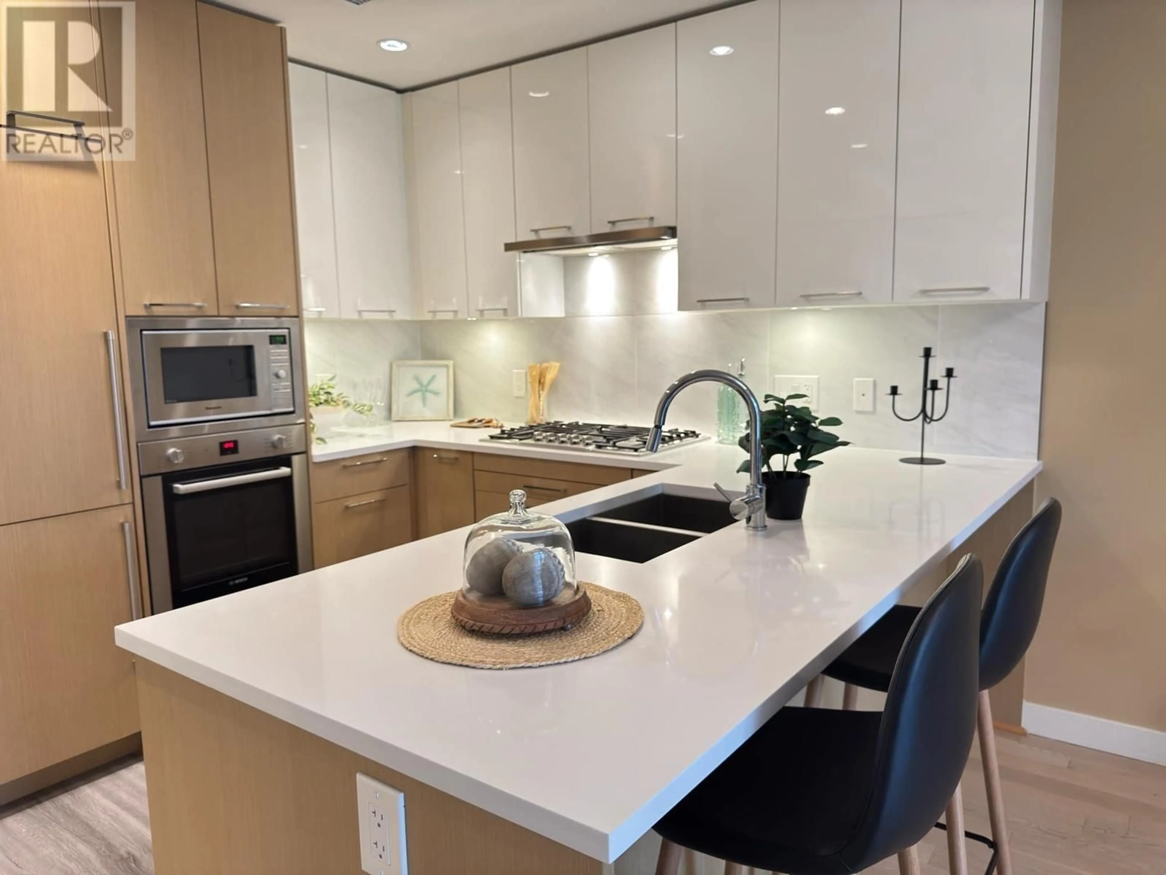 Contemporary kitchen, ceramic/tile floor for 321 - 4033 MAY DRIVE, Richmond British Columbia V6X0T3