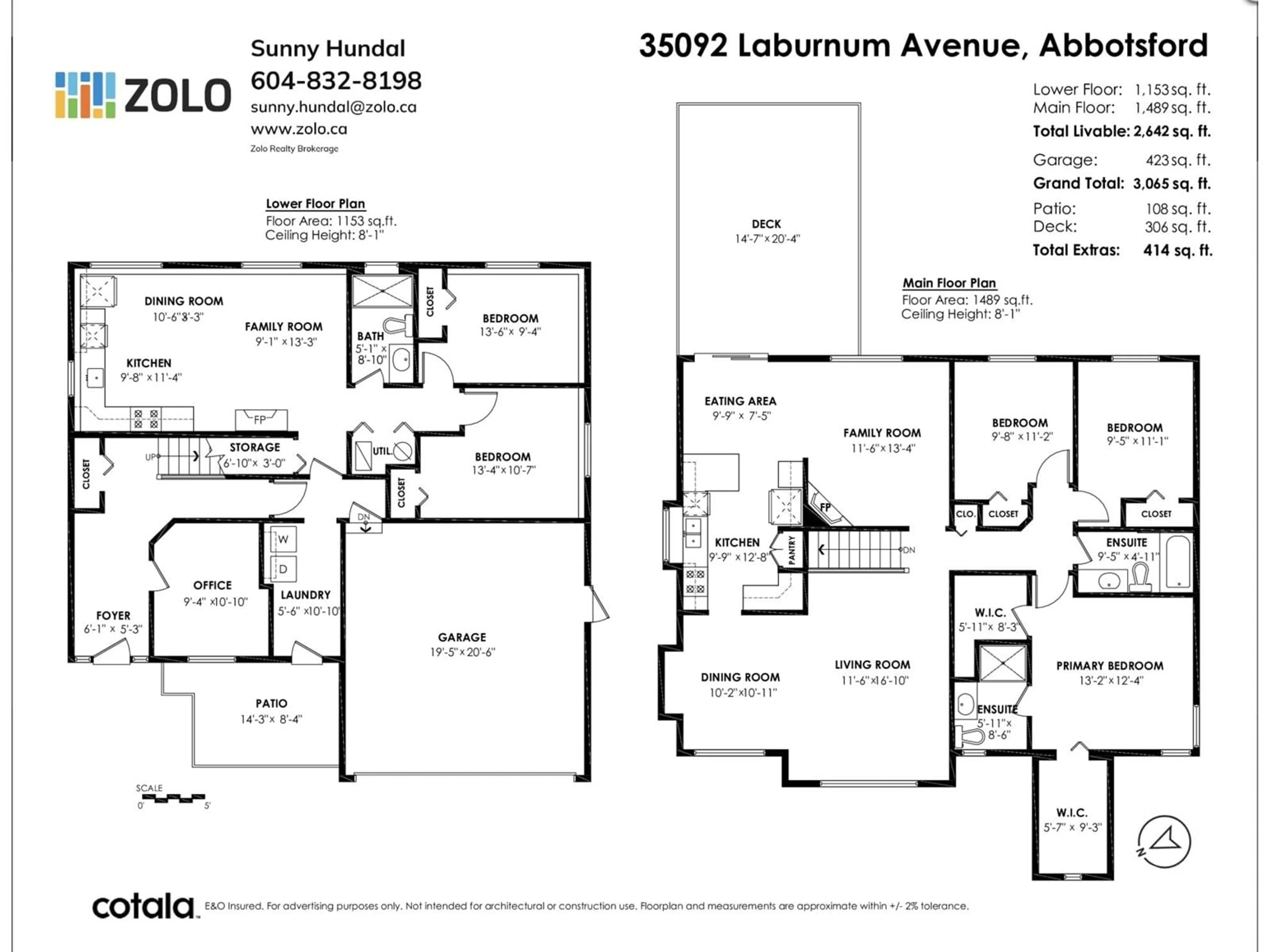 Floor plan for 35092 LABURNUM, Abbotsford British Columbia V2S8K3
